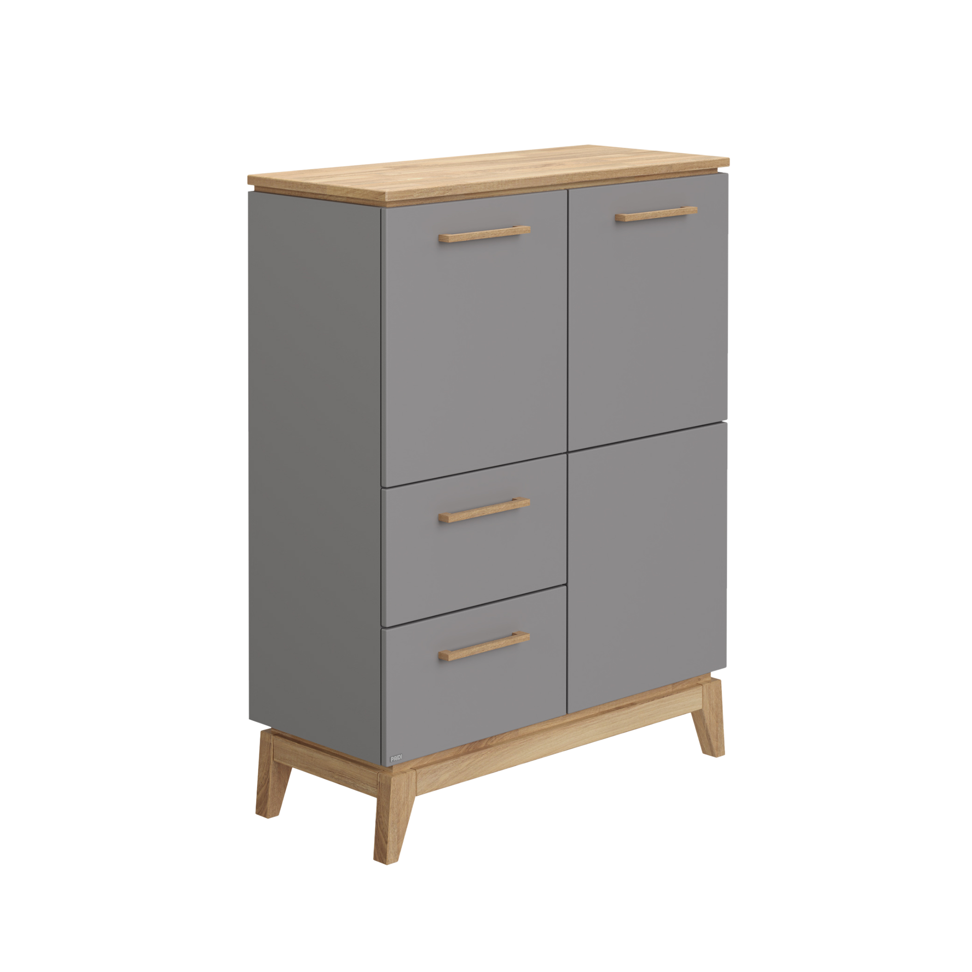 Paidi Highboard Sten Eiche massiv/Schiefergau
