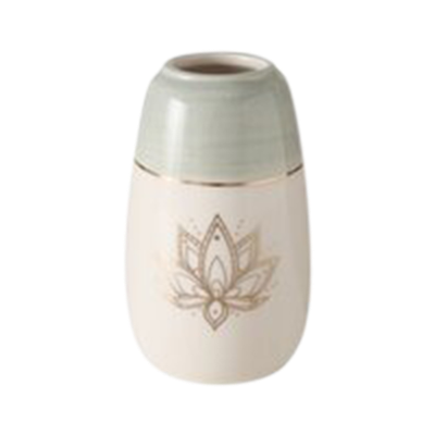 Vase Bali Weiß-Gold-Grün