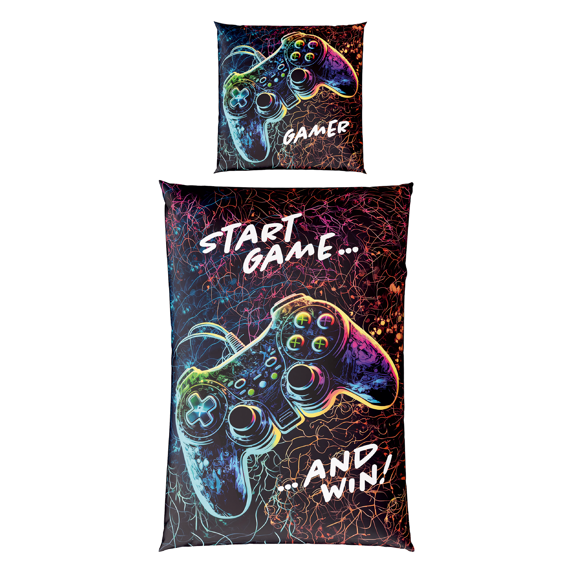 Renforce Bettwäsche Start and Win Mehrfarbig 135x200cm Renforce Bettwäsche Start and Win Mehrfarbig 135x200cm