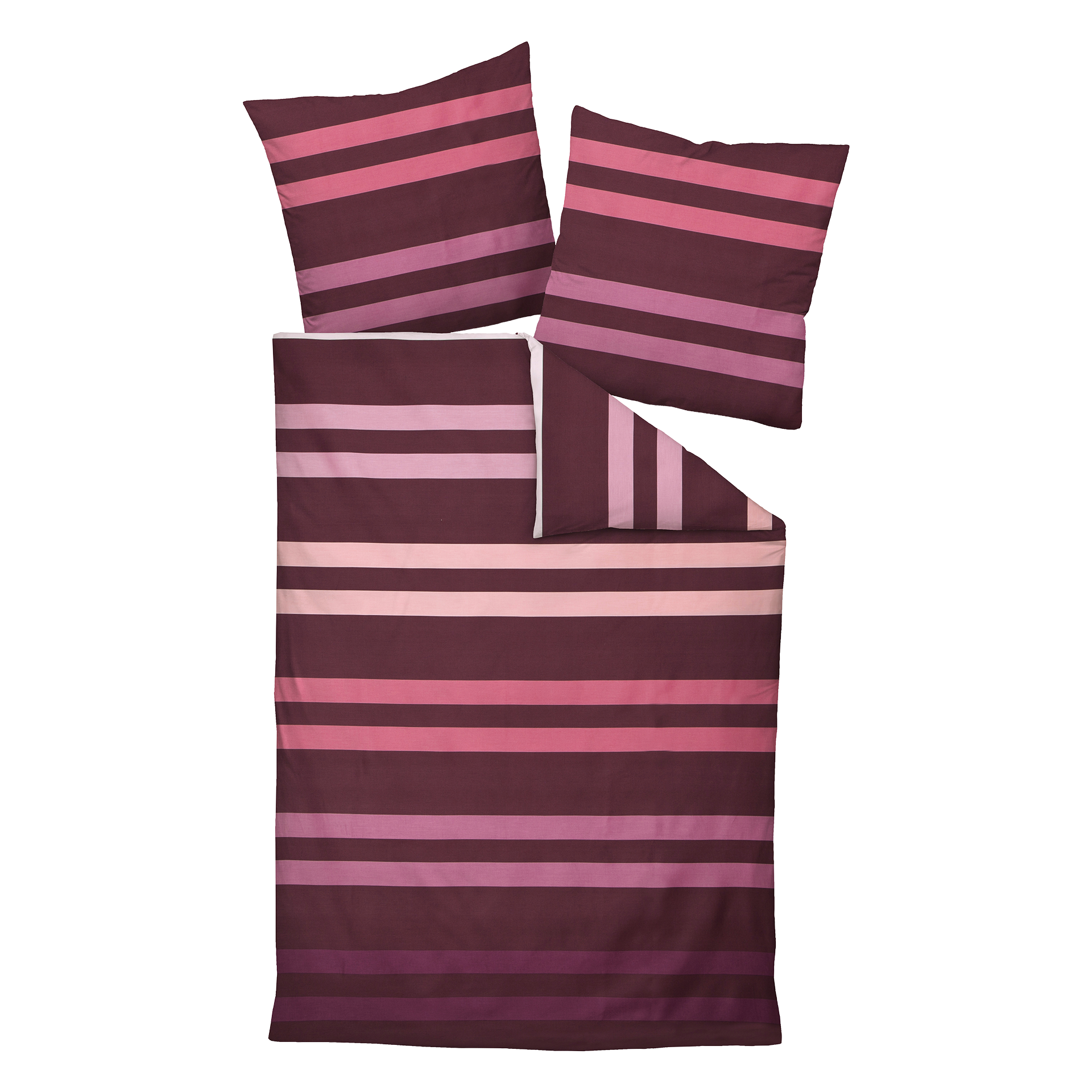 Satin Bettwäsche J. D. mauvewein 155x220cm Satin Bettwäsche J. D. mauvewein 155x220cm