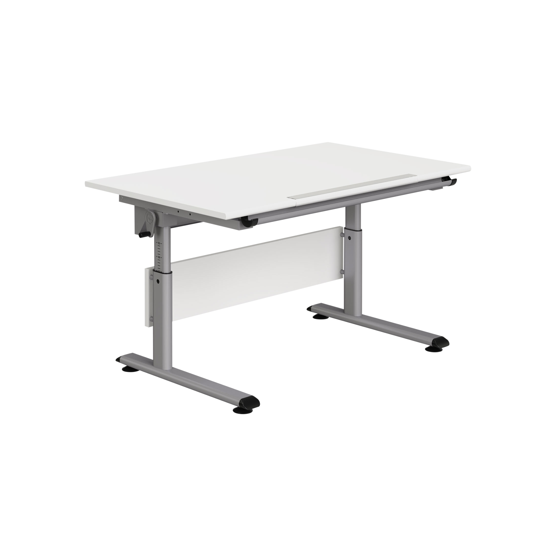 Paidi Kinderschreibtisch Marco-2 Platte Kreideweiß Gestell Silber Paidi Kinderschreibtisch Marco-2 Platte Kreideweiß Gestell Silber