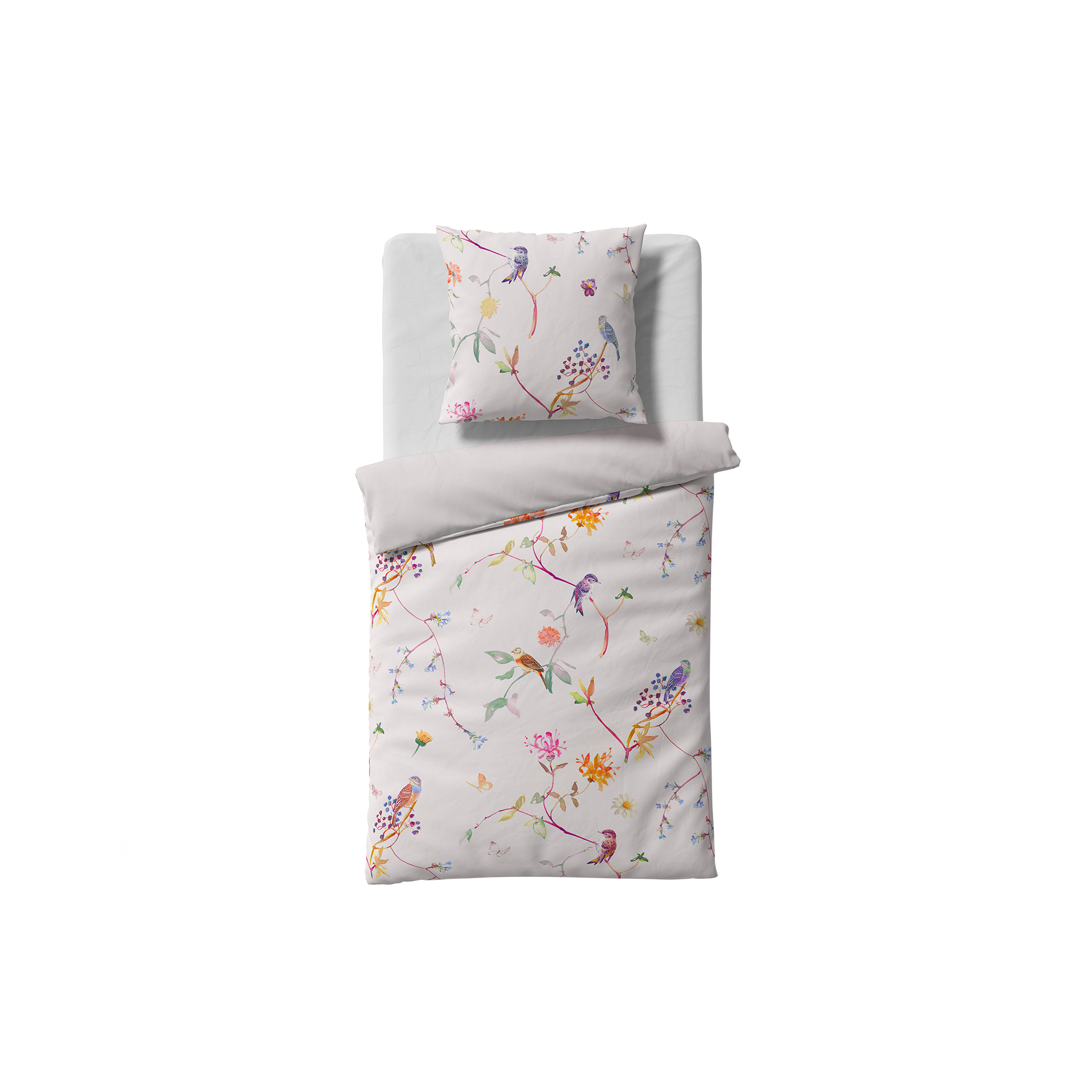 Satin Bettwäsche Bed Art S Bunt 135x200cm Satin Bettwäsche Bed Art S Bunt 135x200cm