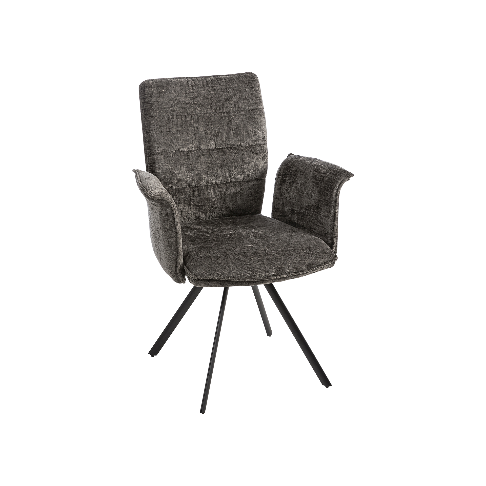 Armlehnstuhl Tiffanie Bezug Anthrazit Gestell Schwarz Armlehnstuhl Tiffanie Bezug Anthrazit Gestell Schwarz