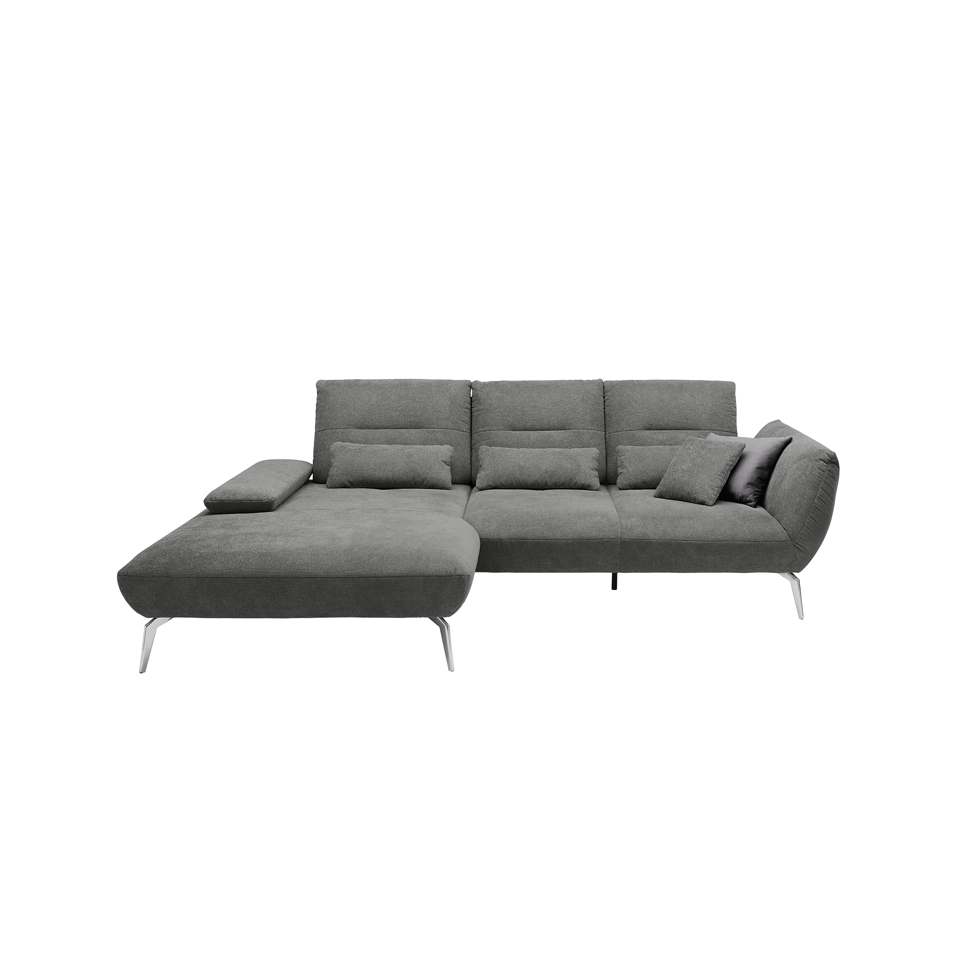 Ecksofa Papillon Grau Ottomane links