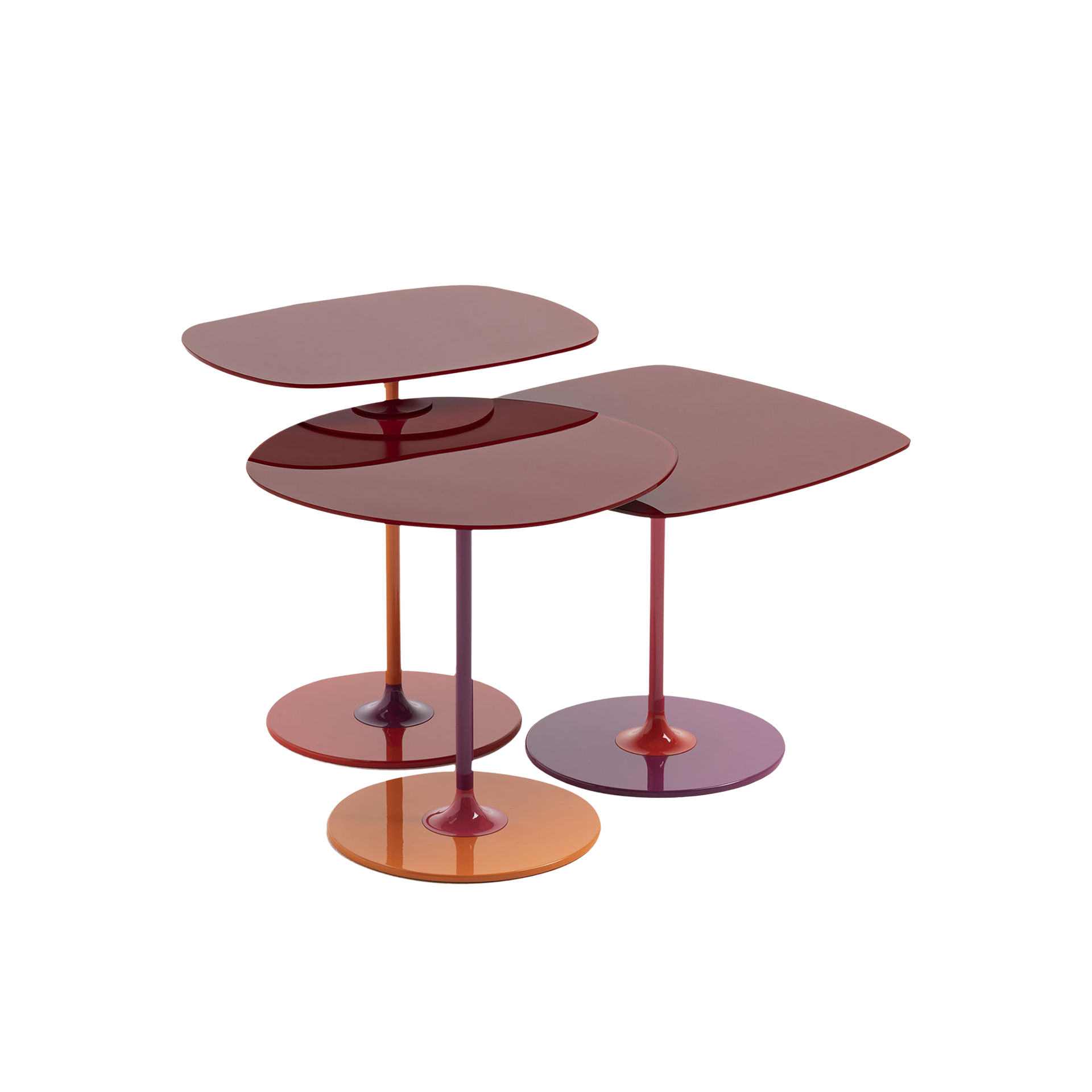 Kartell® Beistelltisch Thierry 3er Set: 4040,4041,4042 Rot Kartell® Beistelltisch Thierry 3er Set: 4040,4041,4042 Rot