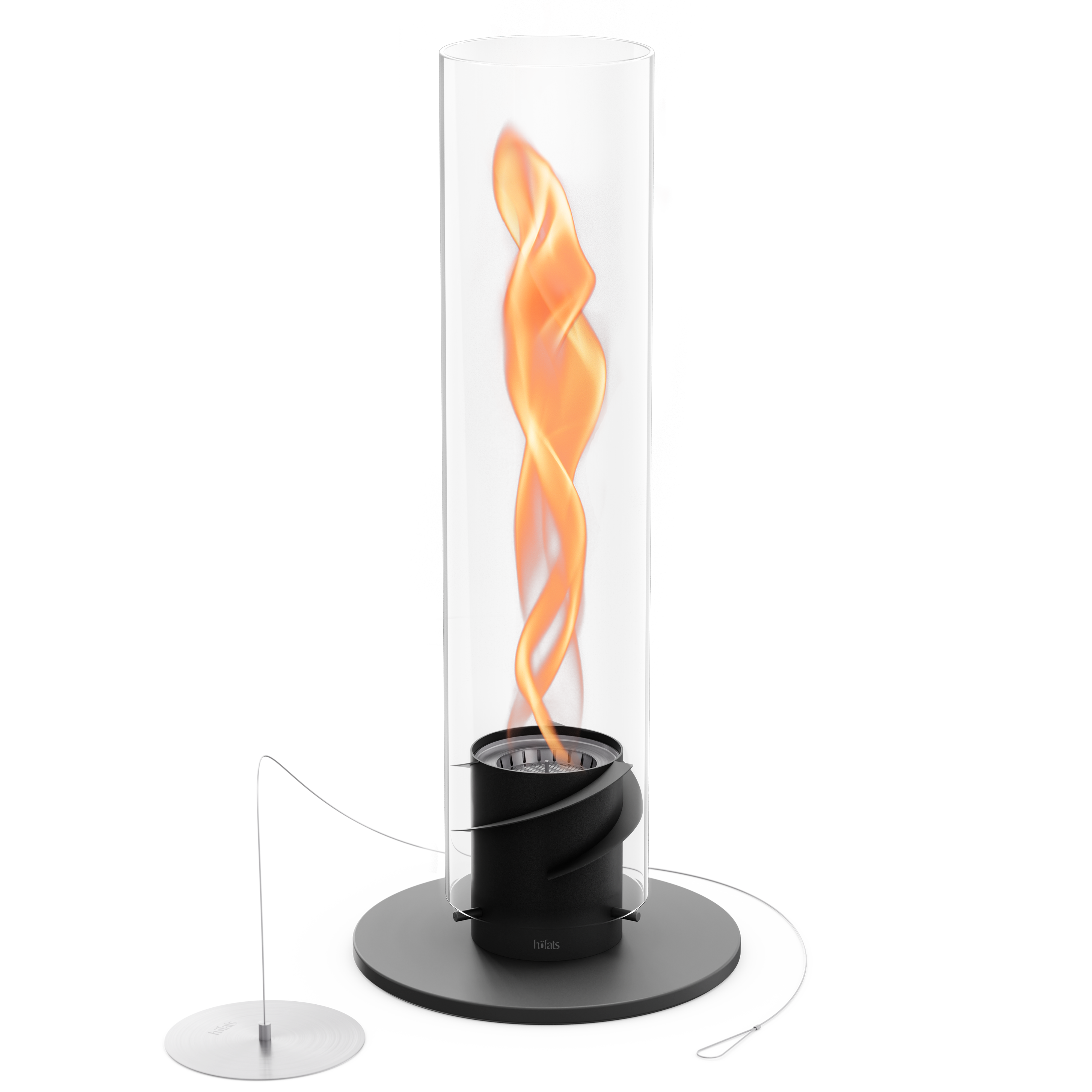 Höfats Windlicht Spin 1500 Schwarz pulverbeschichtet