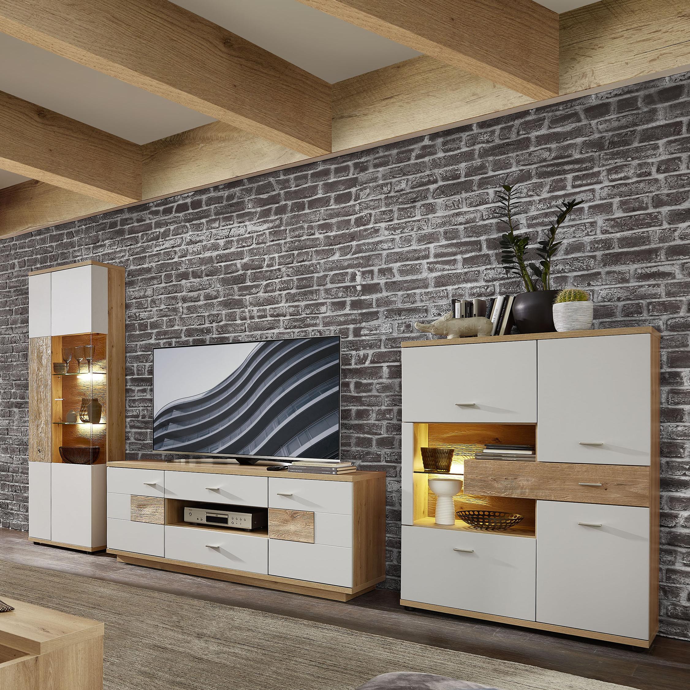 Collection H Wohnwand Valenta Eichefarben Collection H Wohnwand Valenta Eichefarben