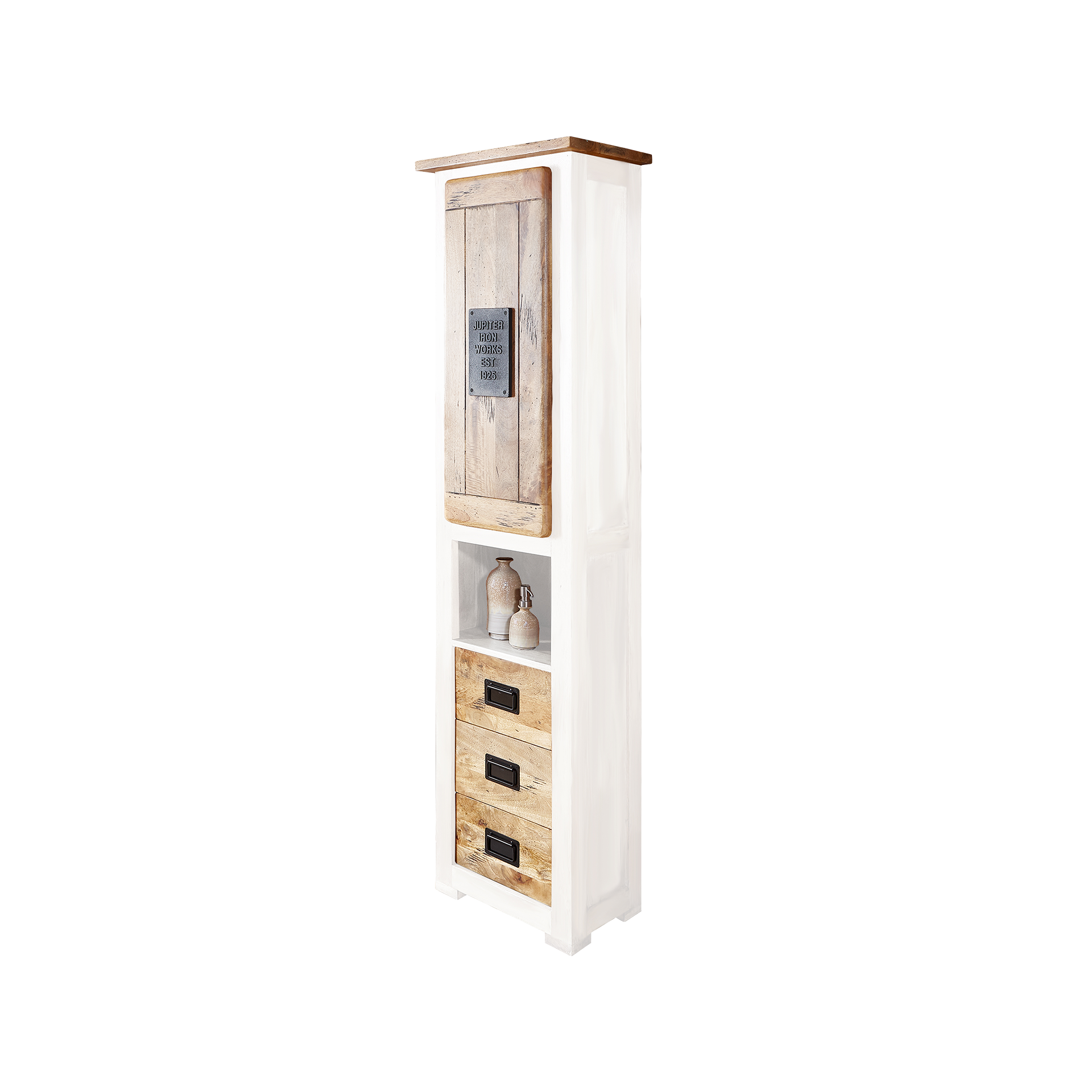 Novofurn Badschrank LENA-W Weiß 50*35*195 Novofurn Badschrank LENA-W Weiß 50*35*195