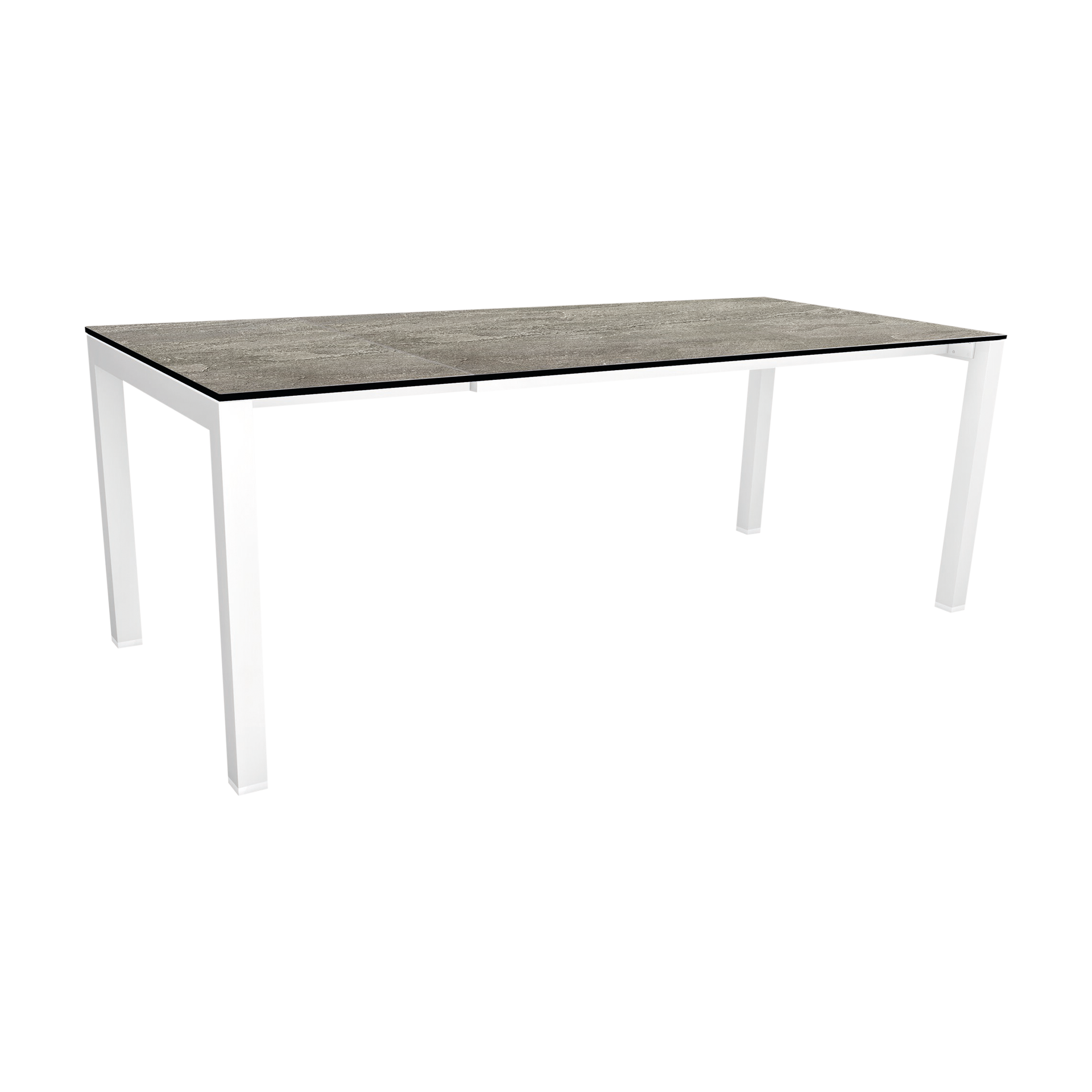 Stern Gartentisch ausziehbar Standard ausziehbar 174*90*75 Tischplatte Slate Stone Gestell Weiß Stern Gartentisch ausziehbar Standard ausziehbar 174*90*75 Tischplatte Slate Stone Gestell Weiß