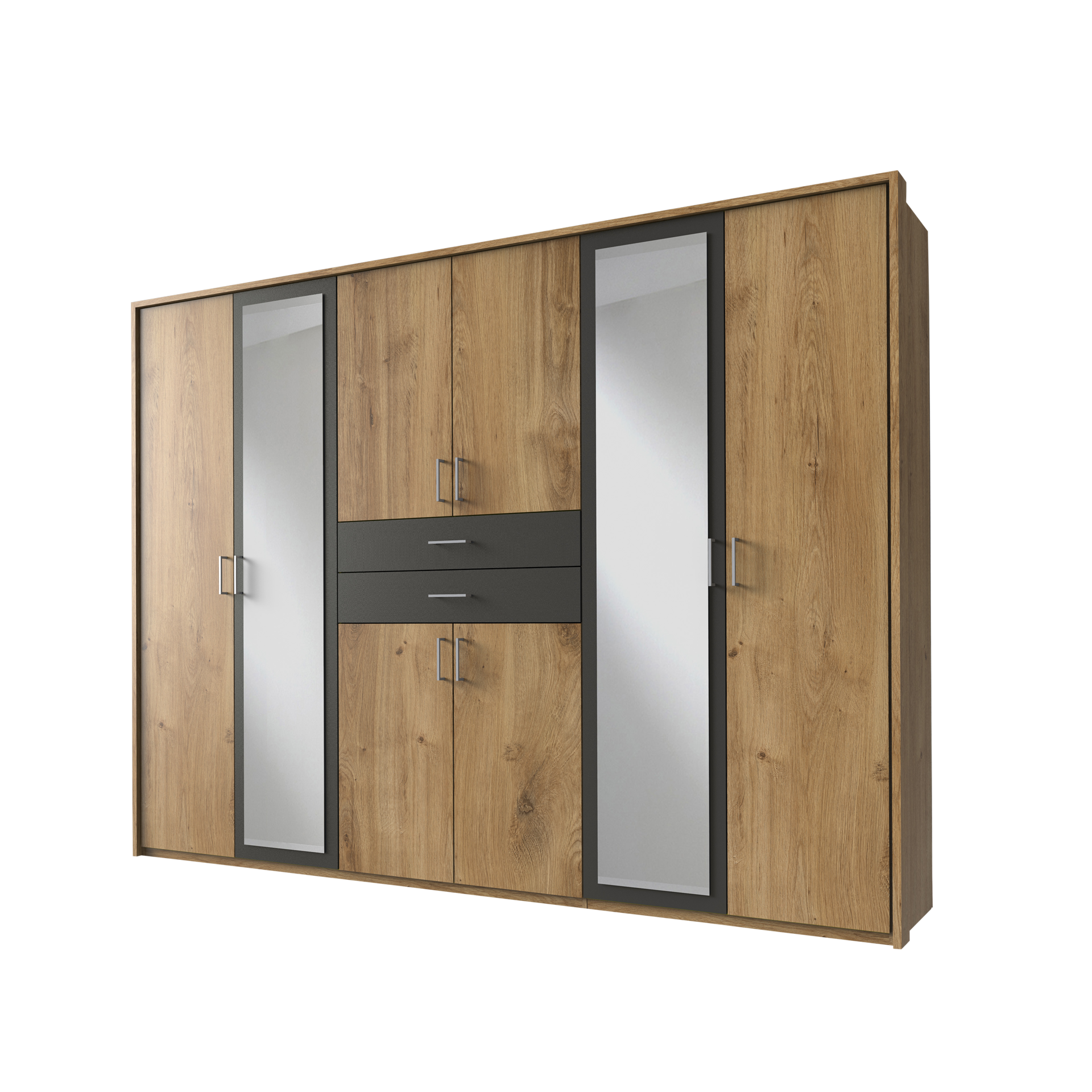Passepartout Diego Eichefarben passend zum Kleiderschrank 270 cm Passepartout Diego Eichefarben passend zum Kleiderschrank 270 cm