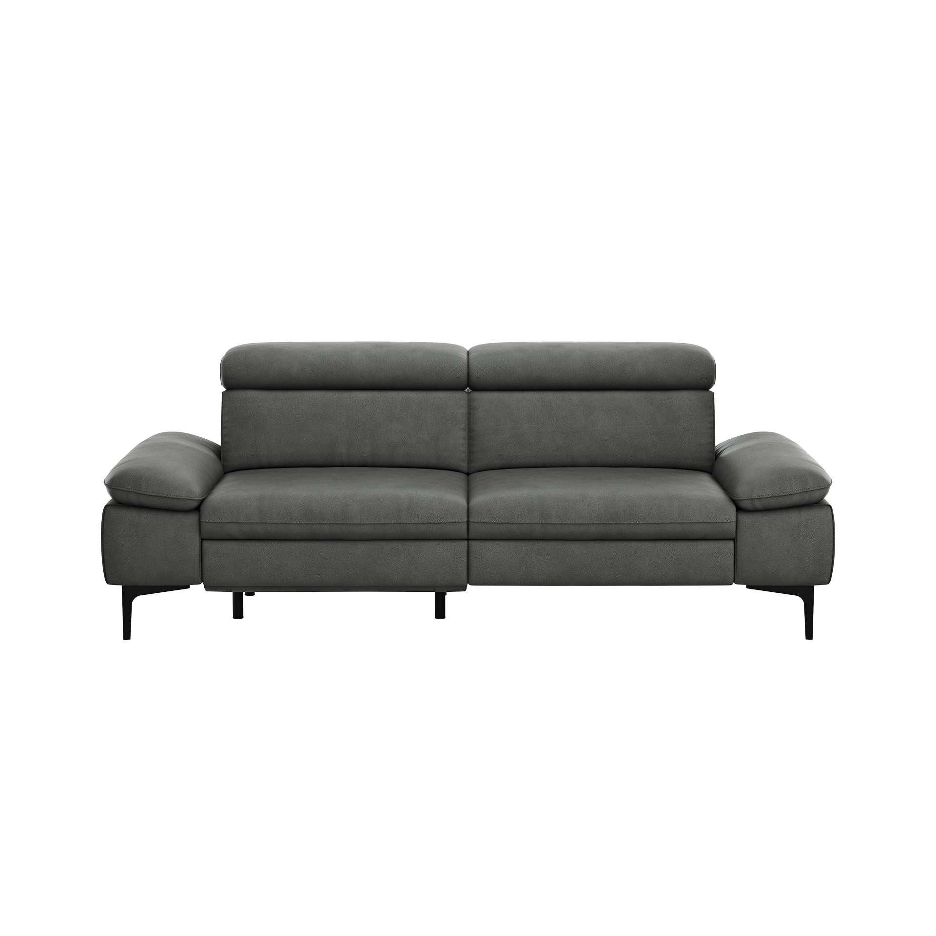 Global wohnen Sofa 3-Sitzer Felipa Leder Retro Grey Kopfteilverstellung, Relaxfunktion motorisch, Rücken echt Global wohnen Sofa 3-Sitzer Felipa Leder Retro Grey Kopfteilverstellung, Relaxfunktion motorisch, Rücken echt