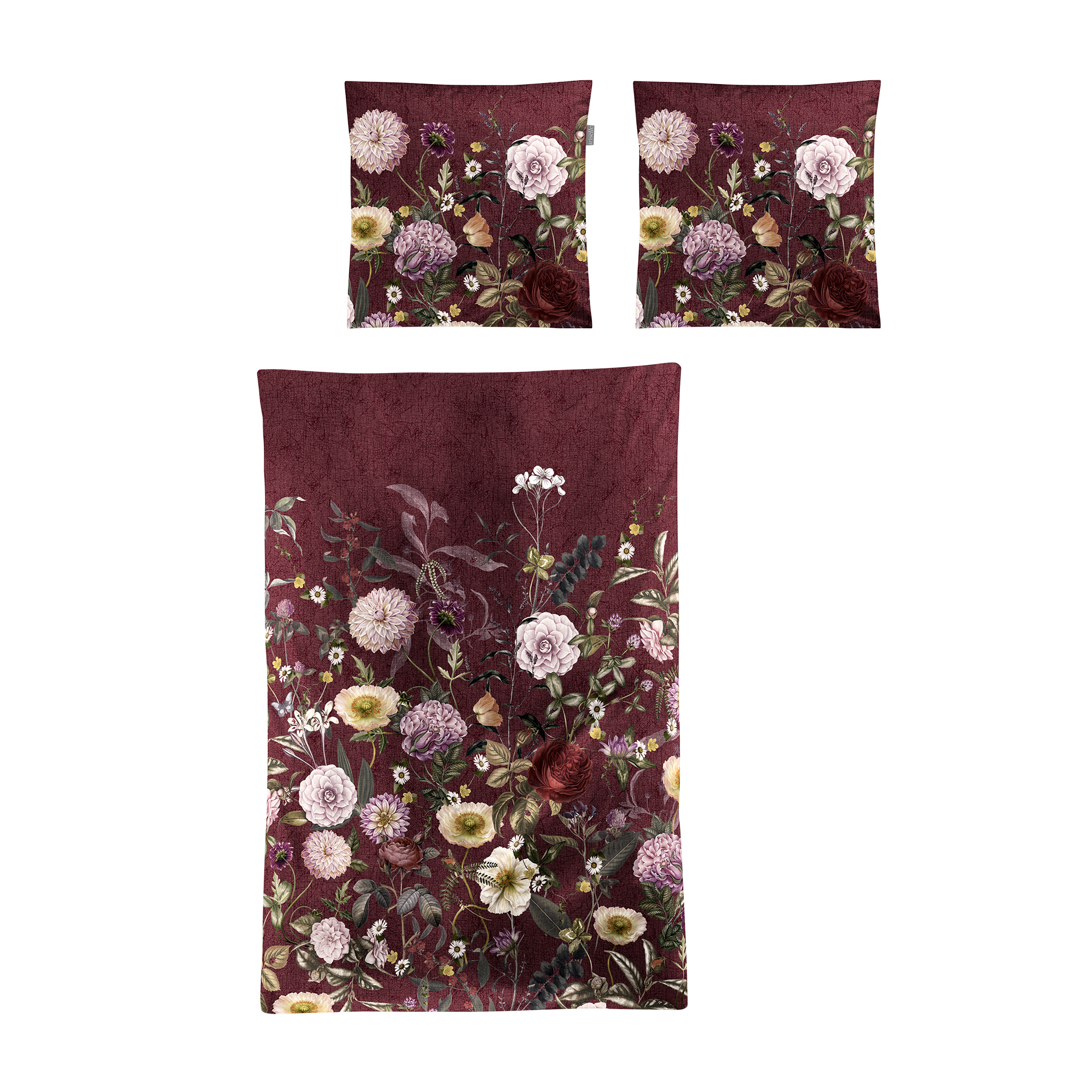 Satin Bettwäsche Wave Rot 155x220cm Satin Bettwäsche Wave Rot 155x220cm