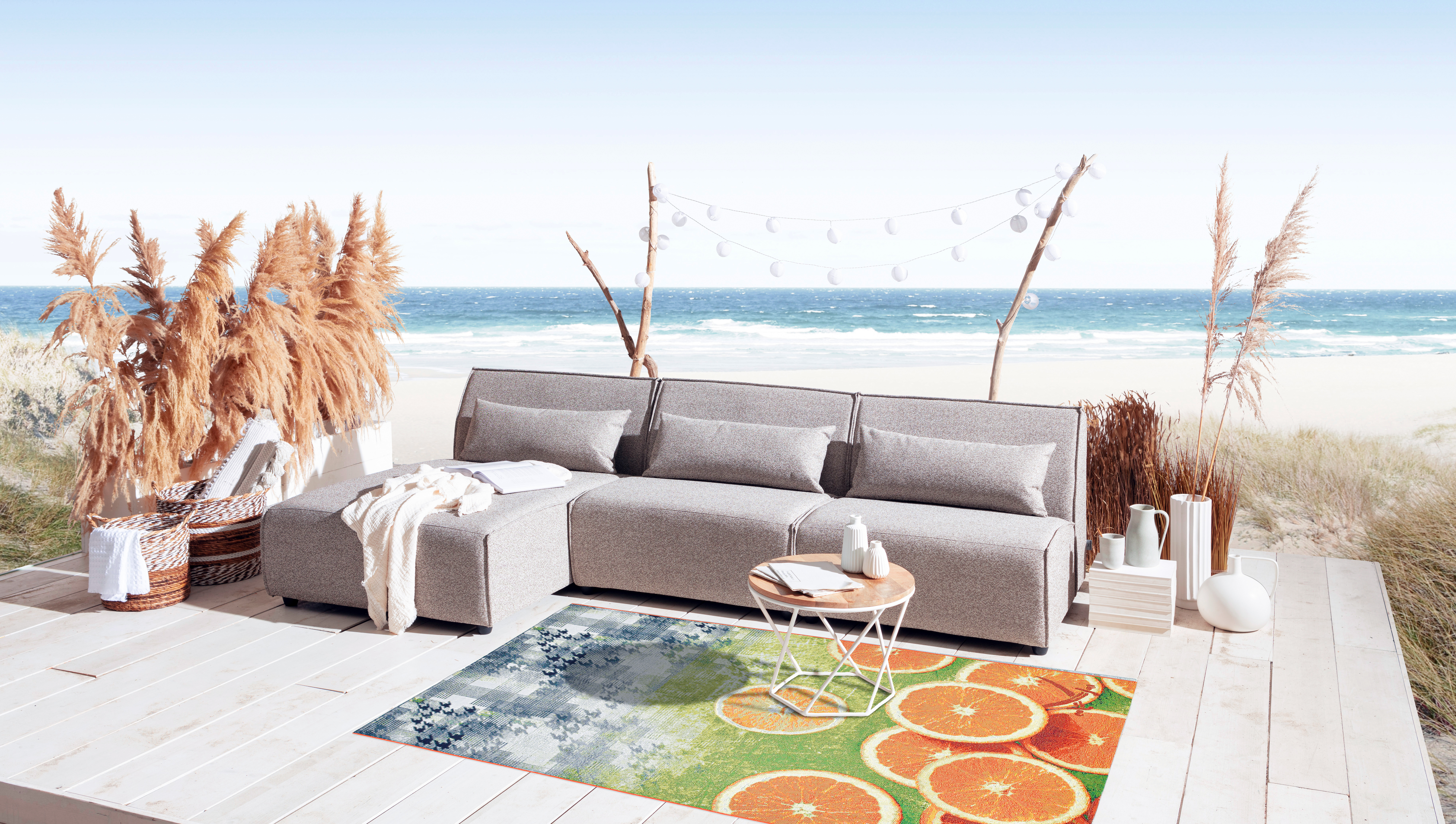 Outdoorteppich Sansibar Rantum Beach 80x165 Orange Multicolor Outdoorteppich Sansibar Rantum Beach 80x165 Orange Multicolor