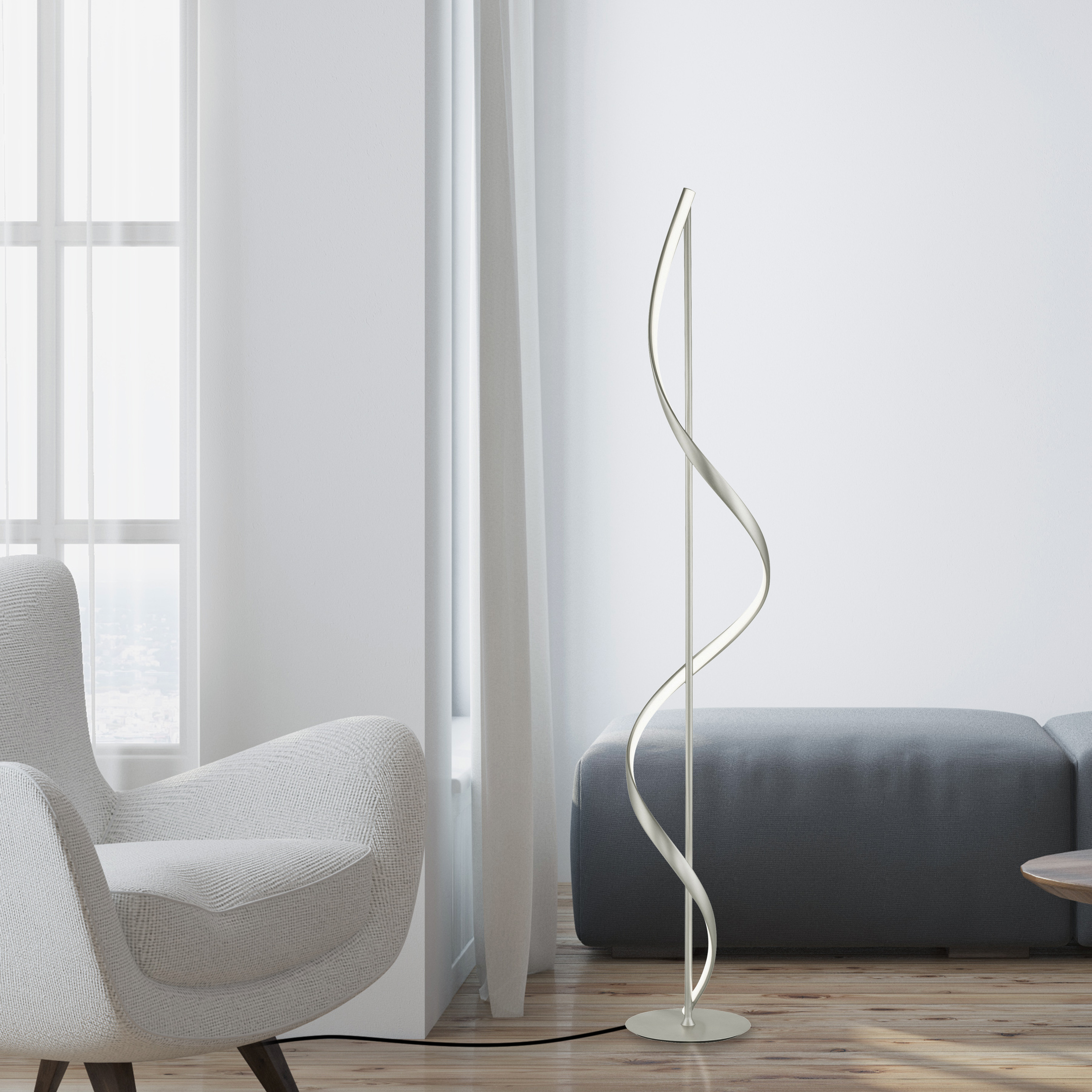 Stehleuchte Q-SWING Silber Stehleuchte Q-SWING Silber