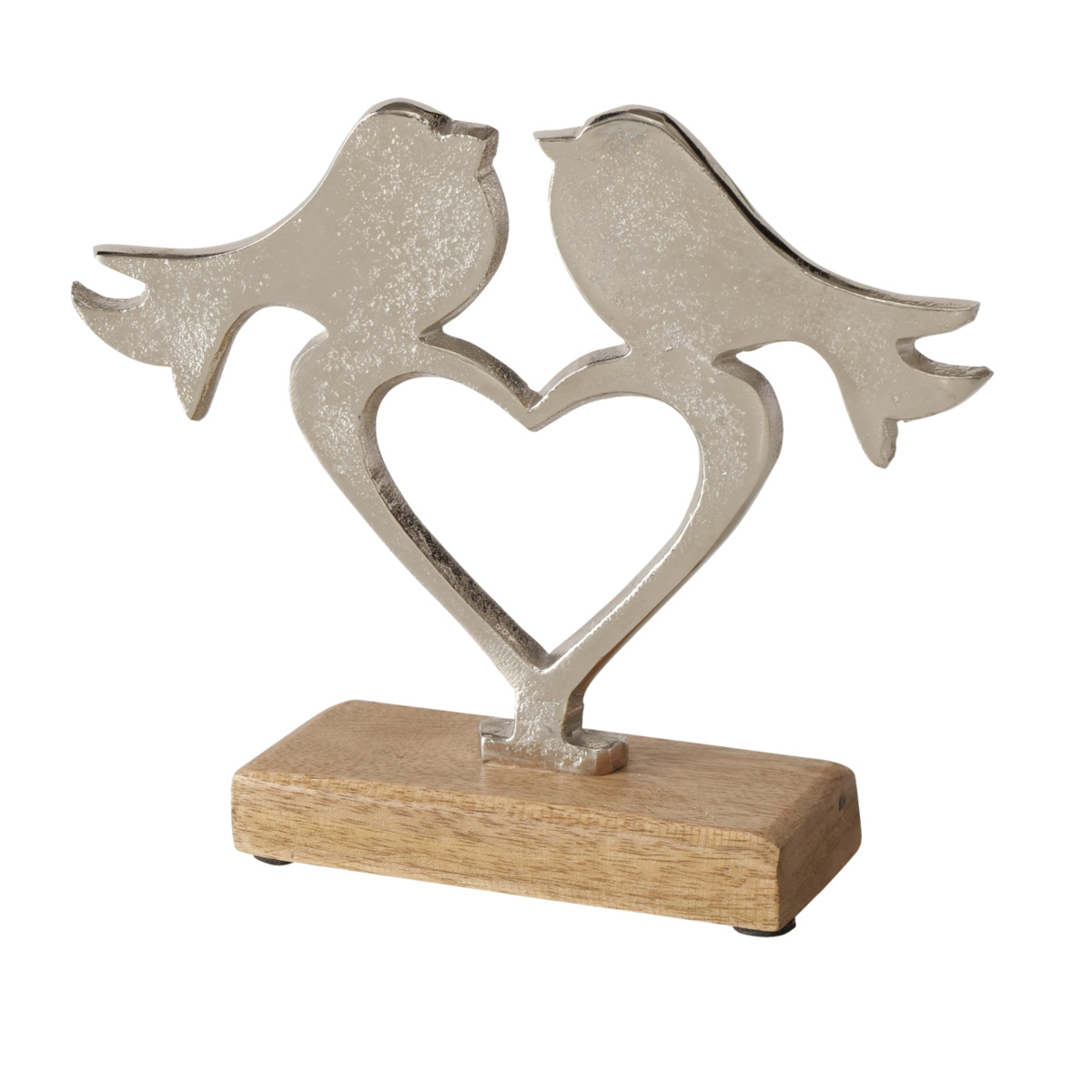 Dekoaufsteller Lovebird Silber-Braun Dekoaufsteller Lovebird Silber-Braun