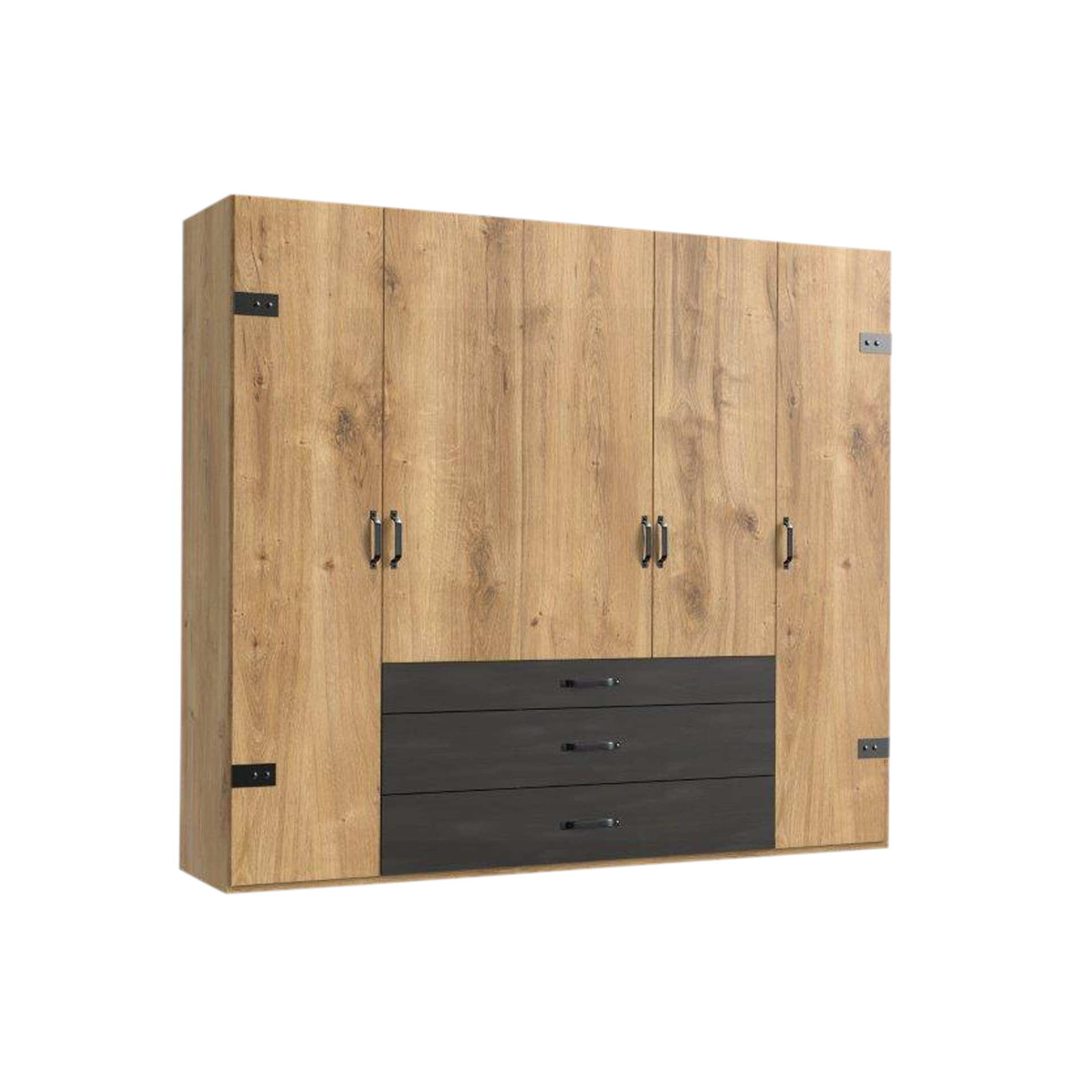 Paul Phillip Drehtürenschrank Dallas Eichefarben 58*250*216