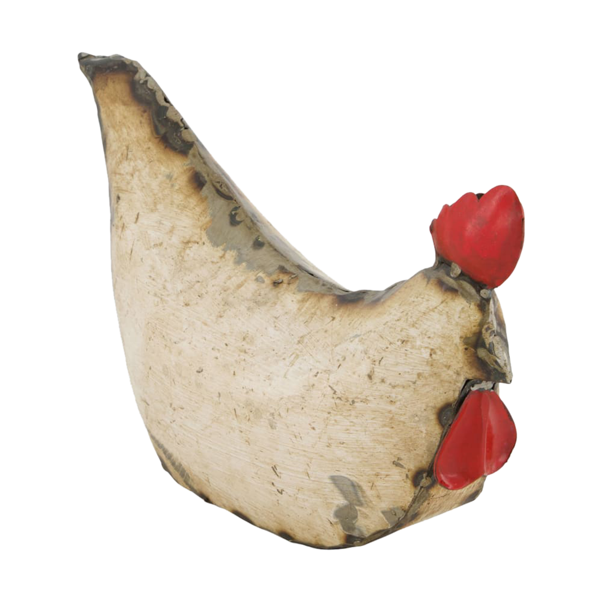 Dekofigur Chicken Antik Weiß