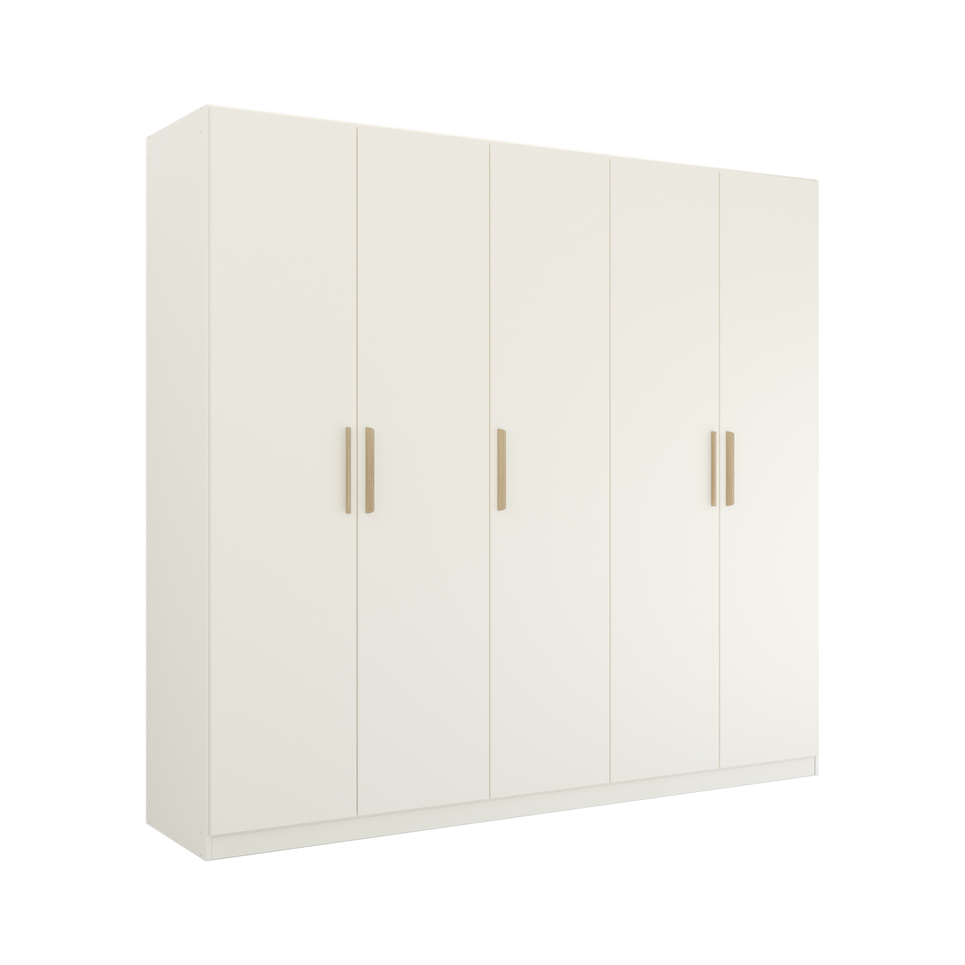 Drehtürenschrank Skandi 5-türig Weiß 54*226*210 Drehtürenschrank Skandi 5-türig Weiß 54*226*210