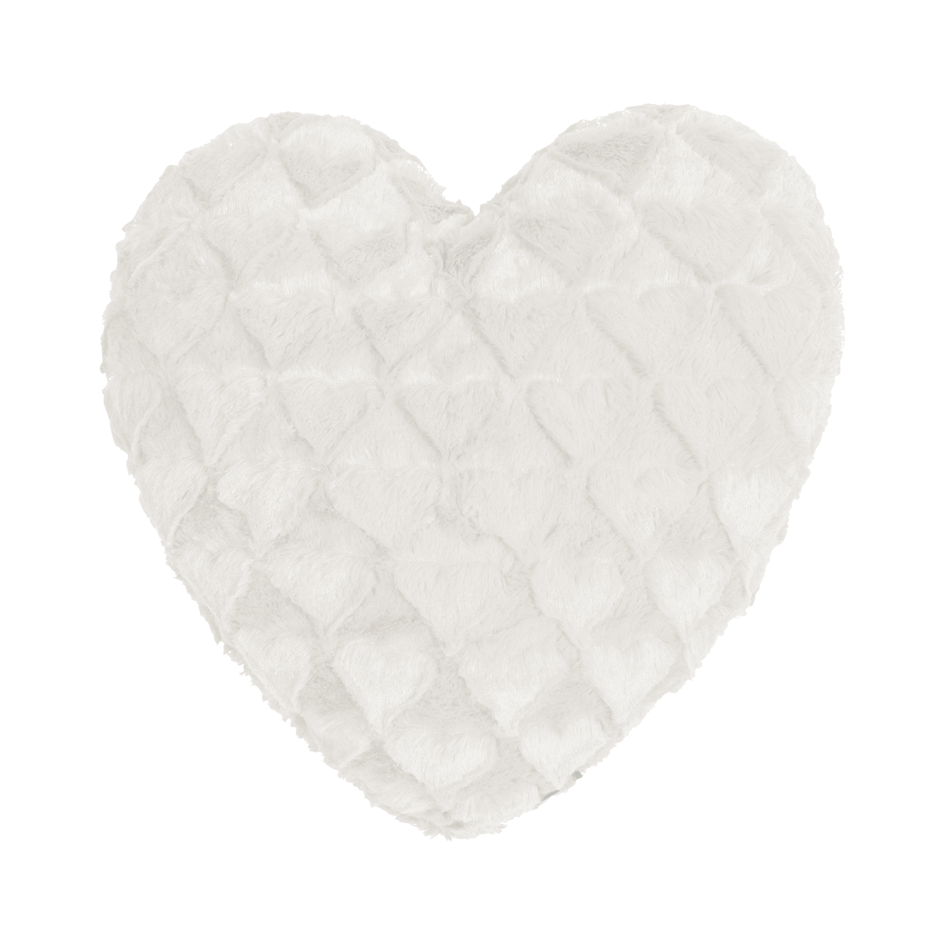 Kissen Fluffy Hearts Weiß cm