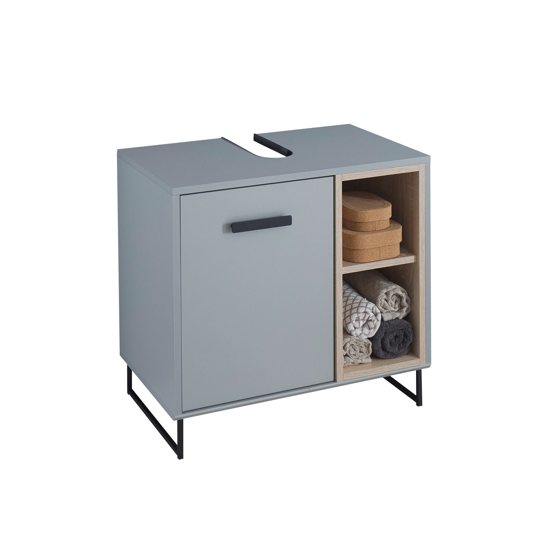 Waschbeckenunterschrank TUCKER Grau 38*65*60.5