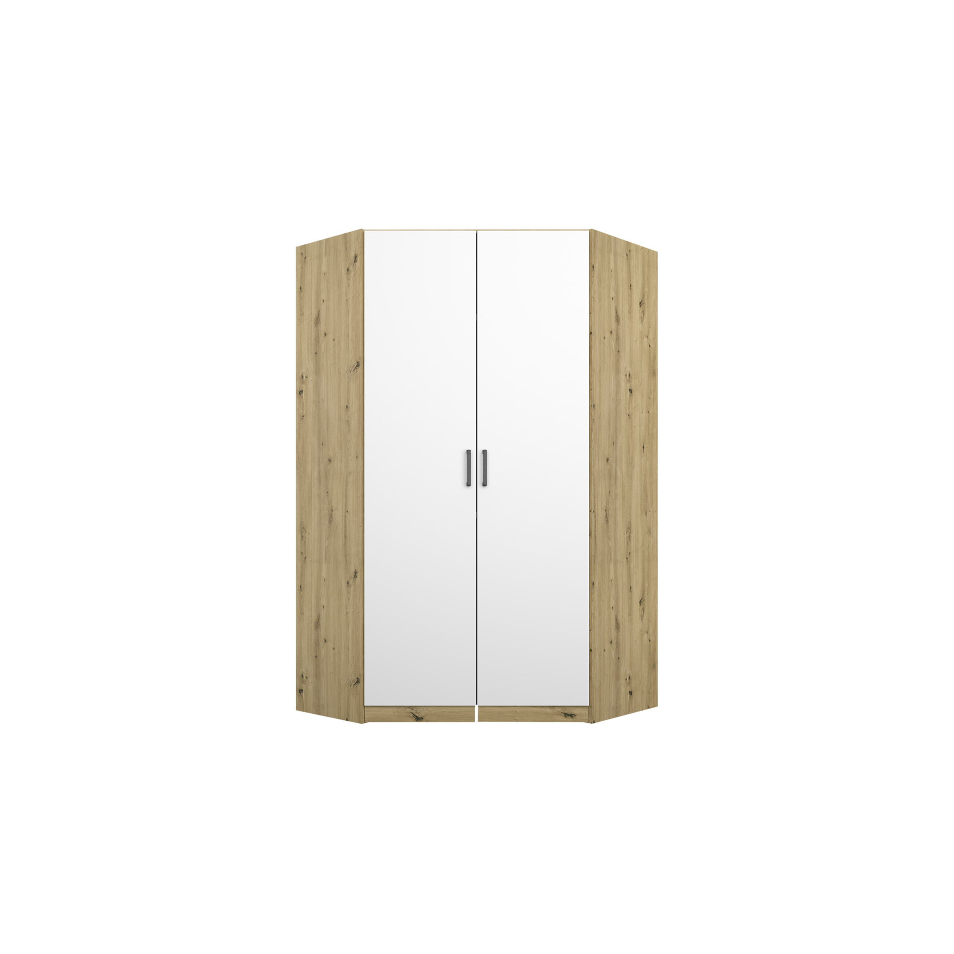 Eckschrank Multiform 2-türig Weiß 104*117*197