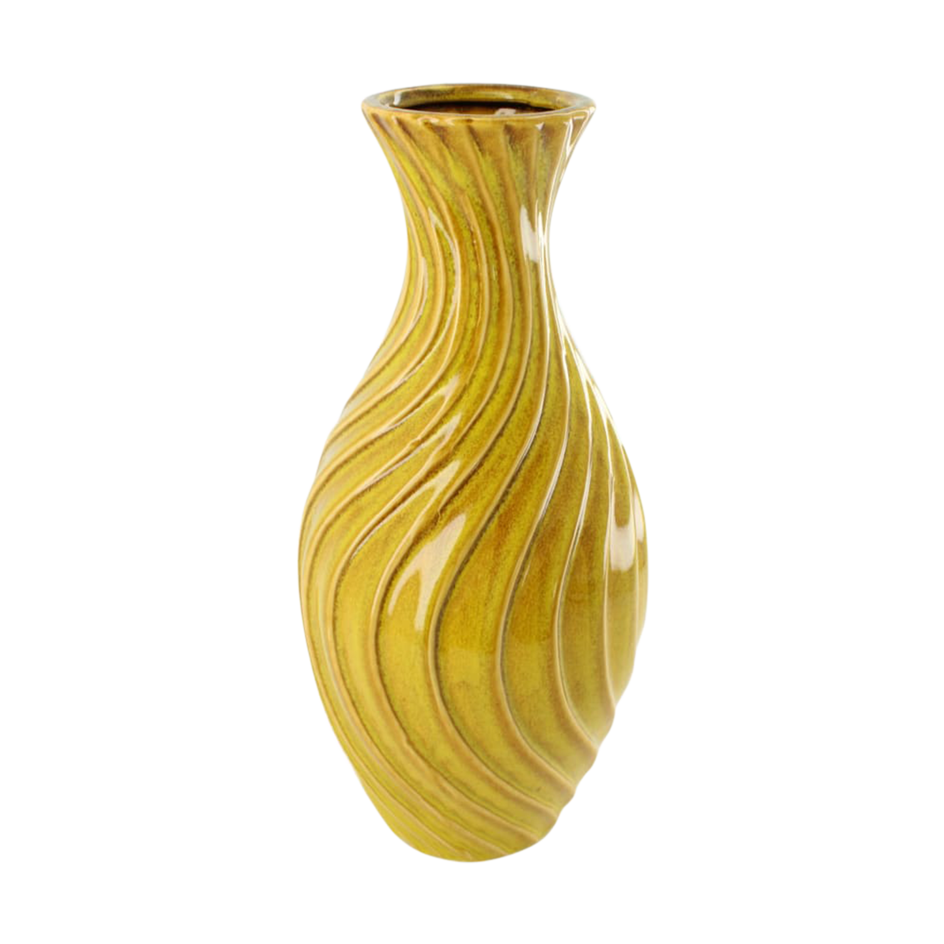 Vase Dunkelgelb