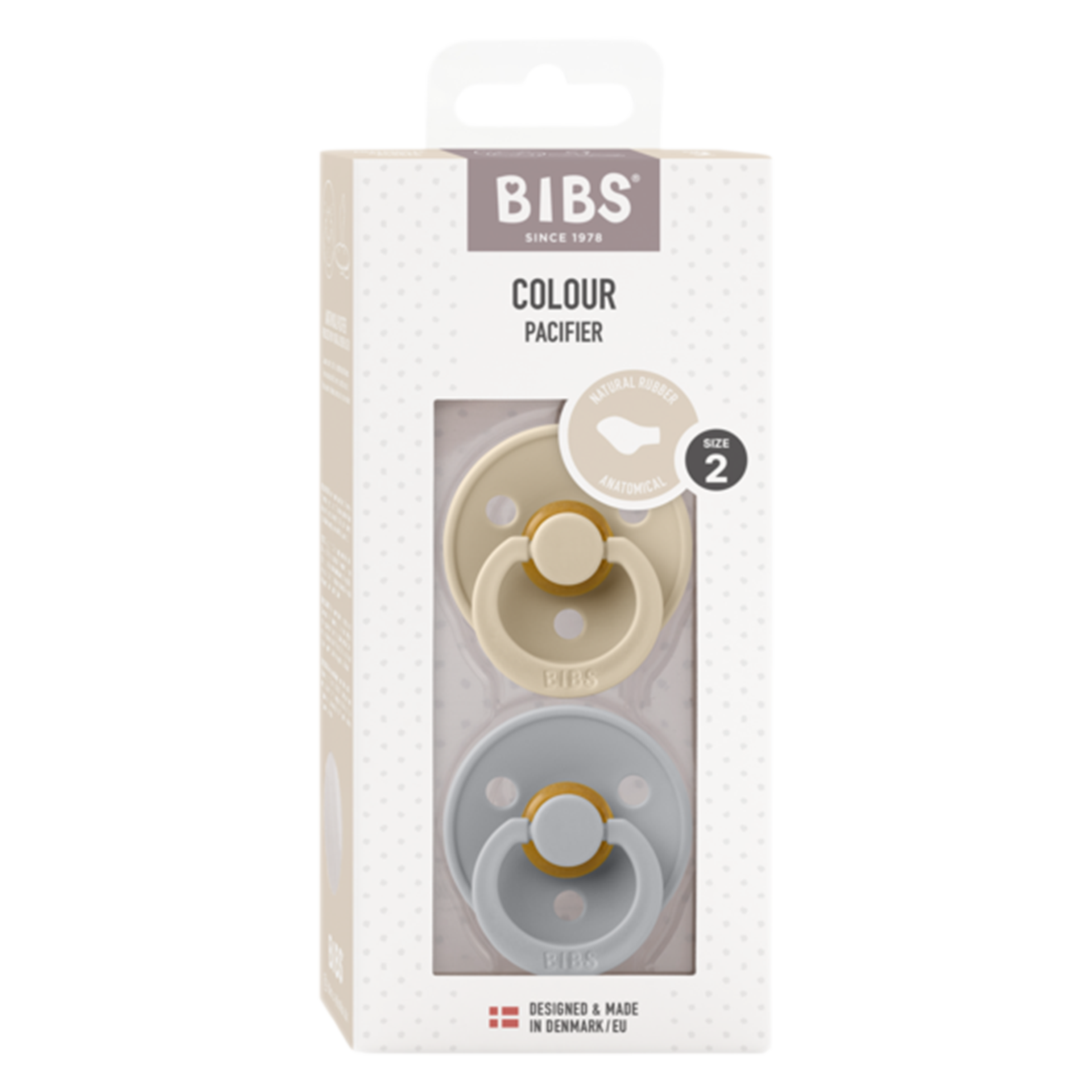 Schnuller BIBS Colour Anatomischer Sauger Cloud & Vanilla