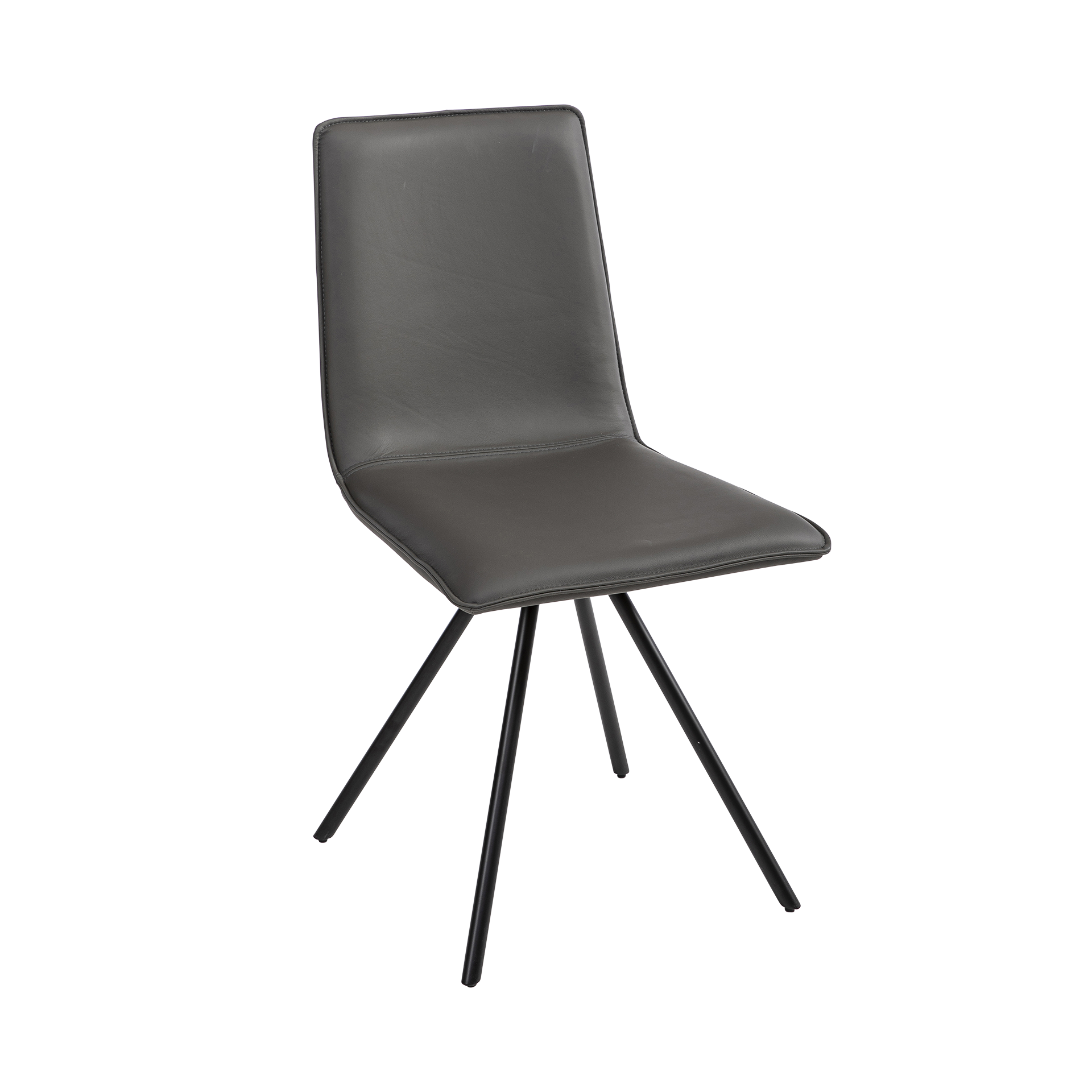 Stuhl Vicky Bezug Charcoal, Gestell Schwarz