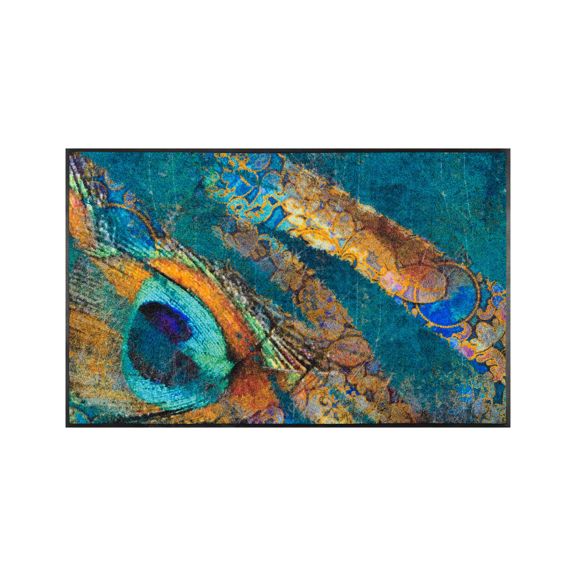 Fußmatte Exotic Pavo 75x120 Blau Bunt Fußmatte Exotic Pavo 75x120 Blau Bunt