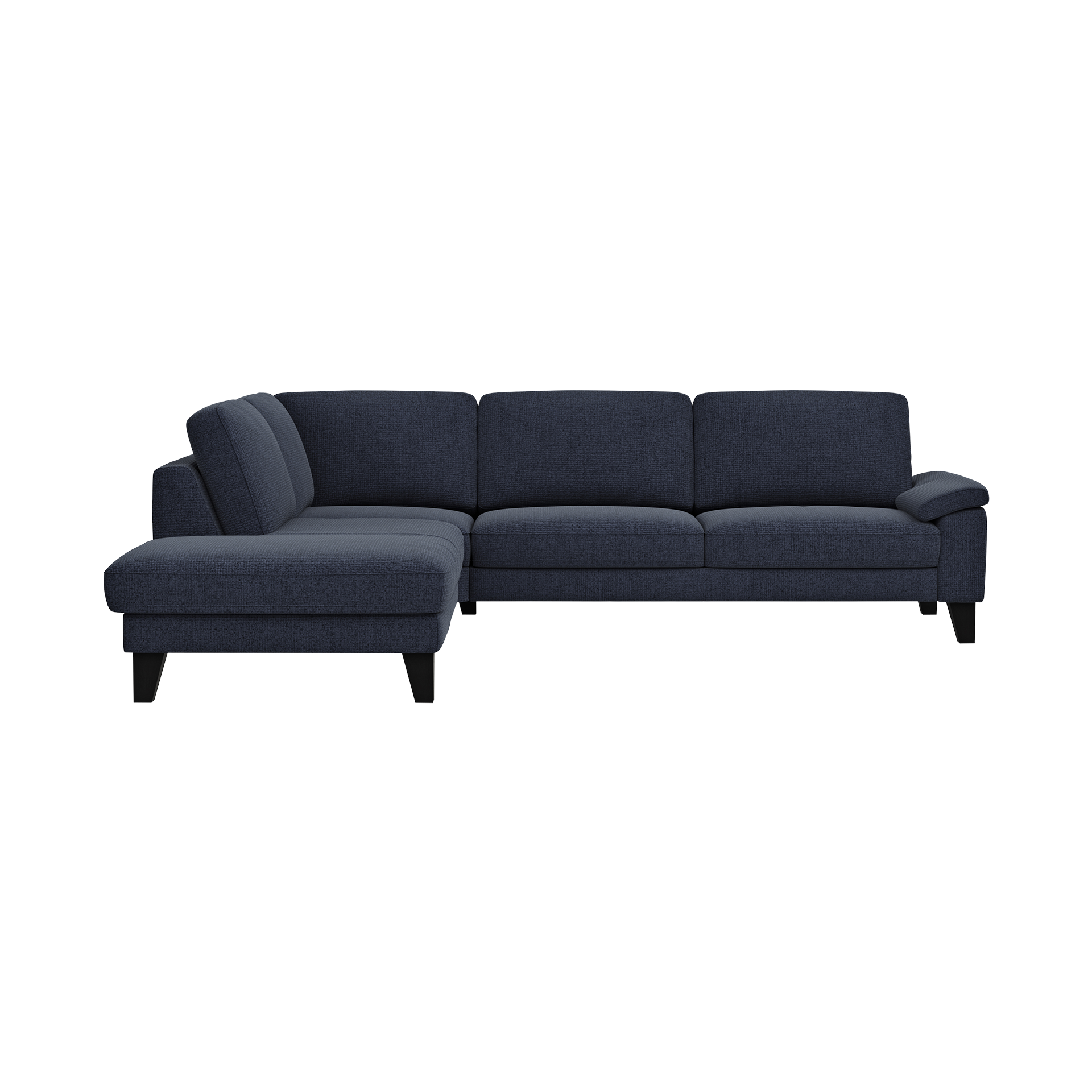 Global wohnen Ecksofa Oviedo mit Drehsitz Blau langer Schenkel links Global wohnen Ecksofa Oviedo mit Drehsitz Blau langer Schenkel links