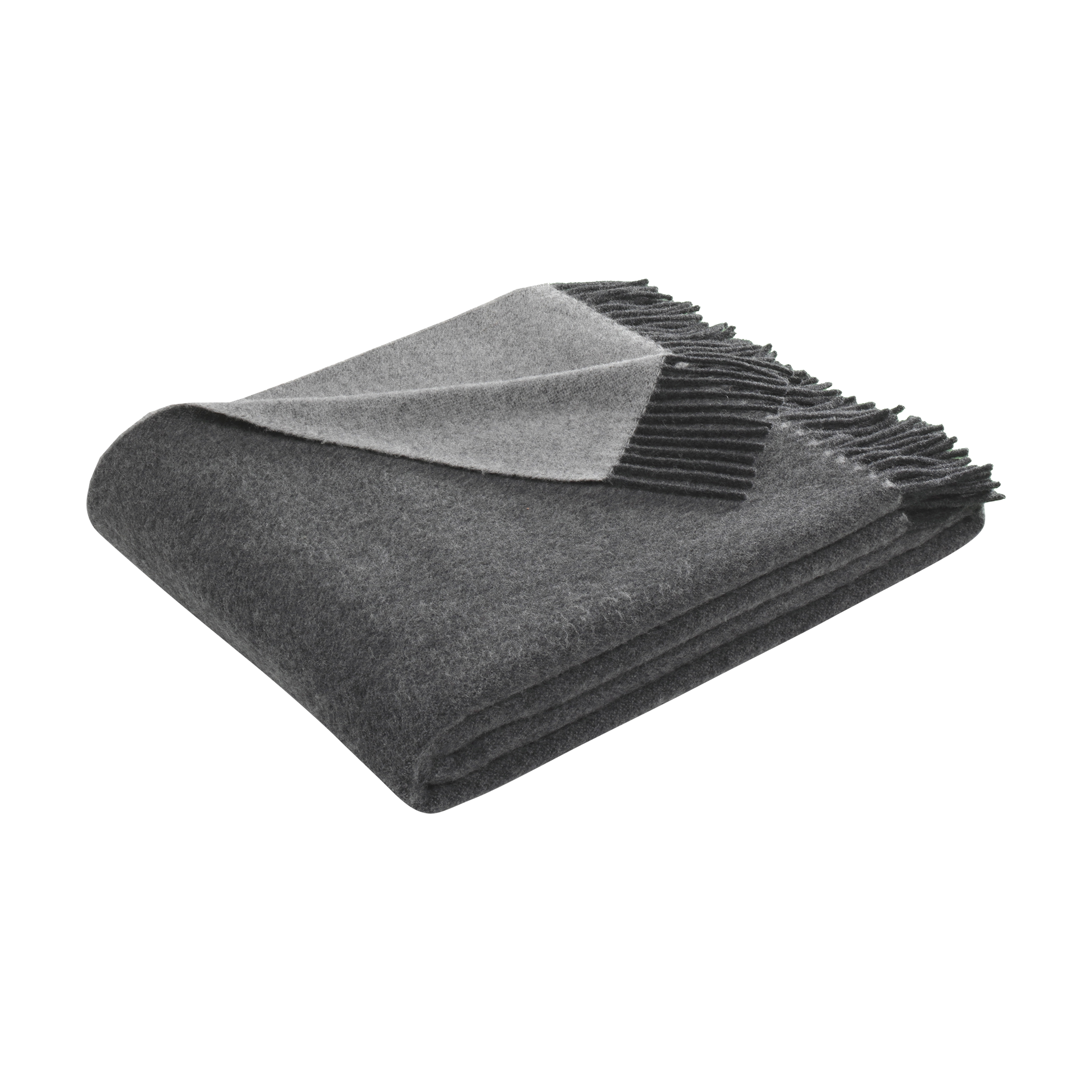 Biederlack Plaid Britta Anthracite-Grey 130x170cm Biederlack Plaid Britta Anthracite-Grey 130x170cm