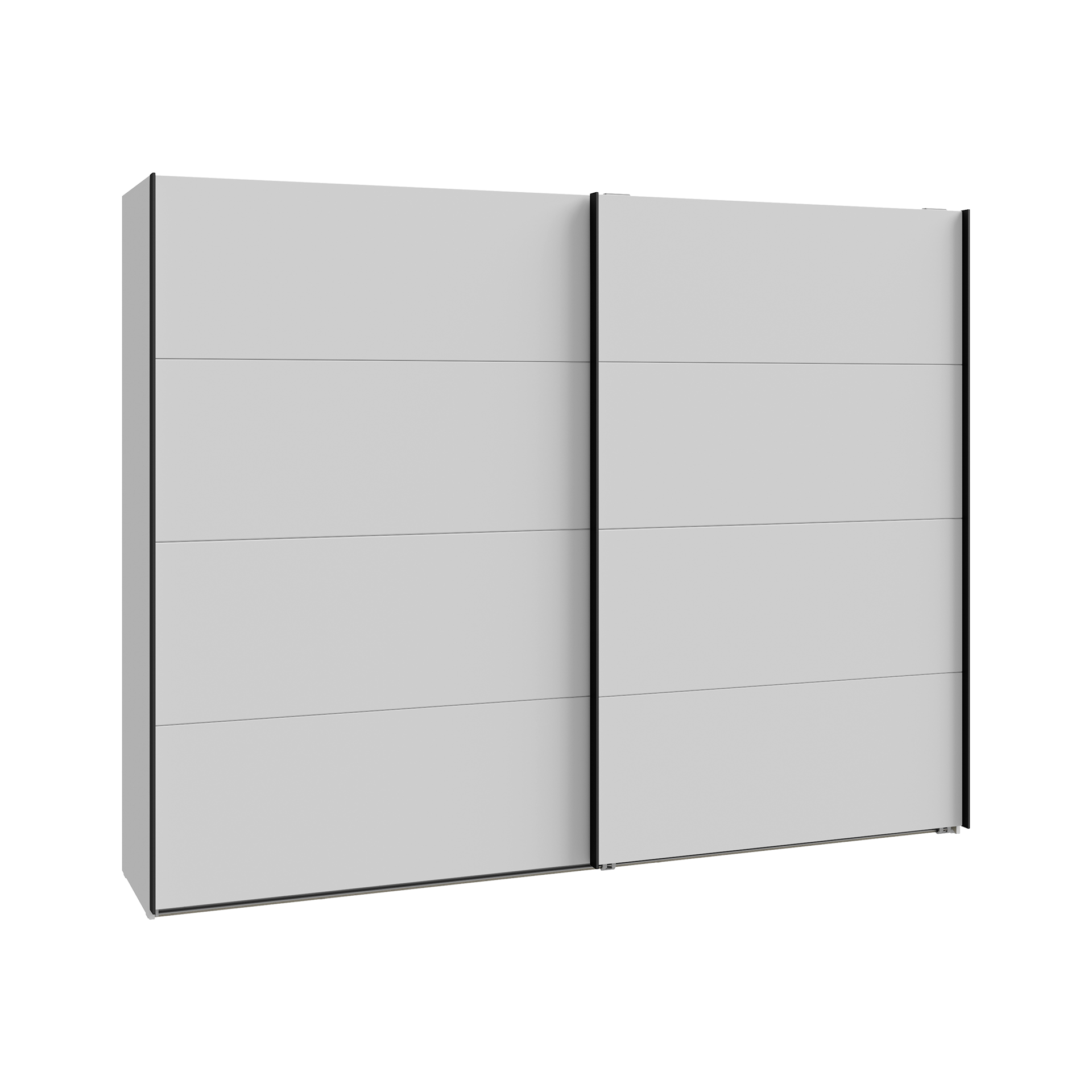 Schwebetürenschrank Neptun 2-türig Grau 61.2*269.8*210.5