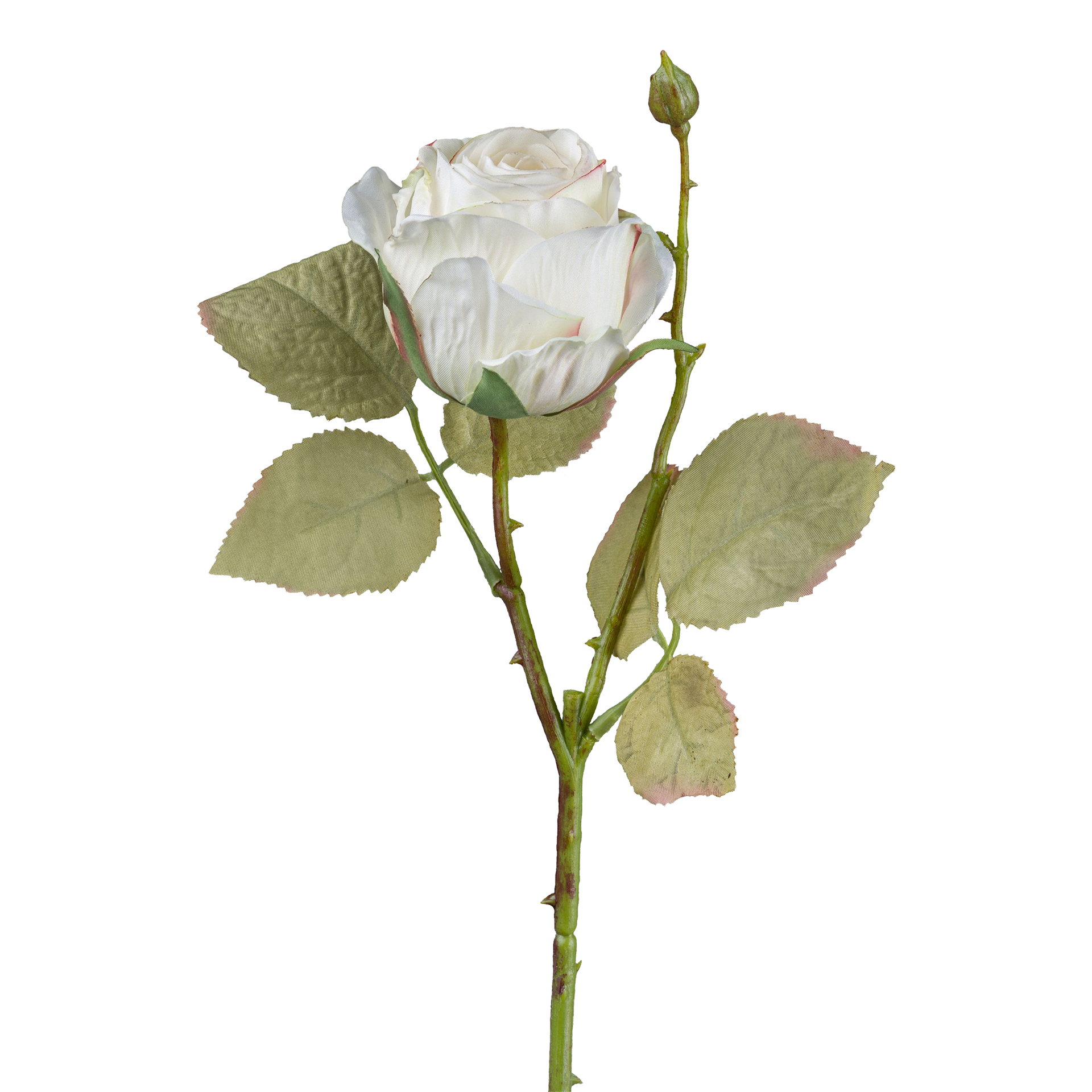 Kunstblume Vintagerose Grün-Weiß Kunstblume Vintagerose Grün-Weiß