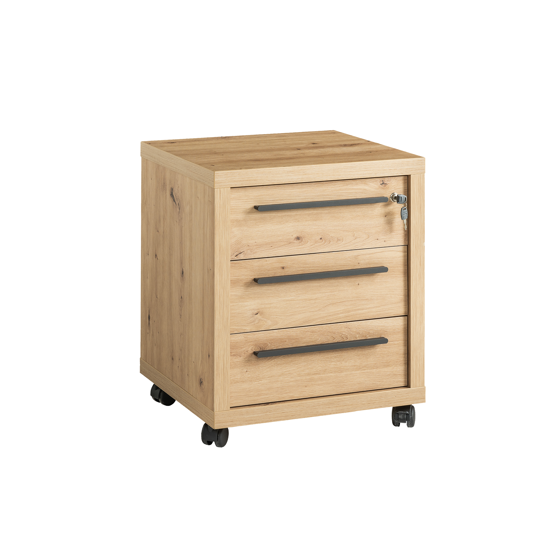 Rollcontainer Riva Eichefarben