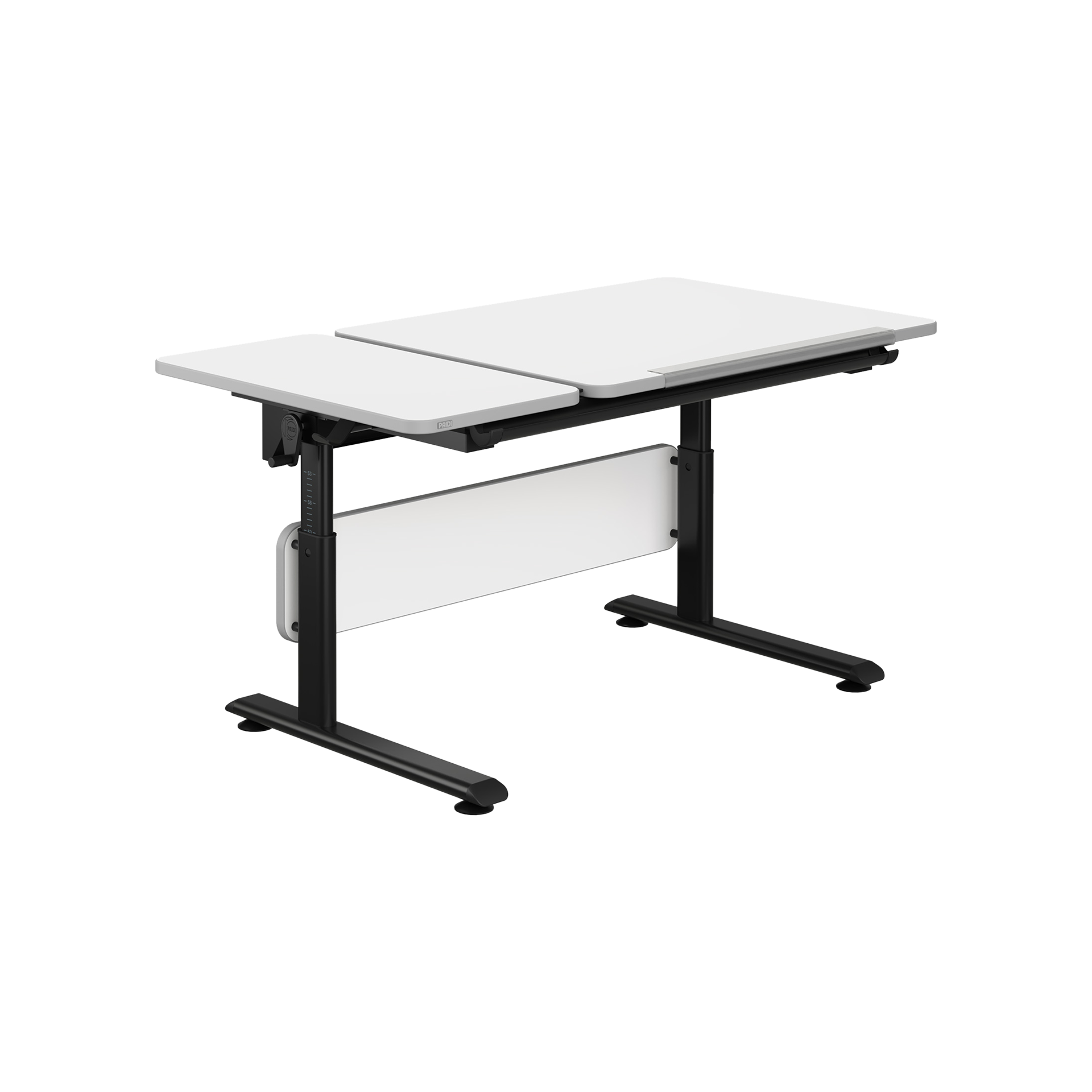 Paidi Schreibtisch Diego 130 GT Brett Schwarz Schubkasten Silber Einsatz Silber Platte Kreideweiß Gestell Schwarz Paidi Schreibtisch Diego 130 GT Brett Schwarz Schubkasten Silber Einsatz Silber Platte Kreideweiß Gestell Schwarz