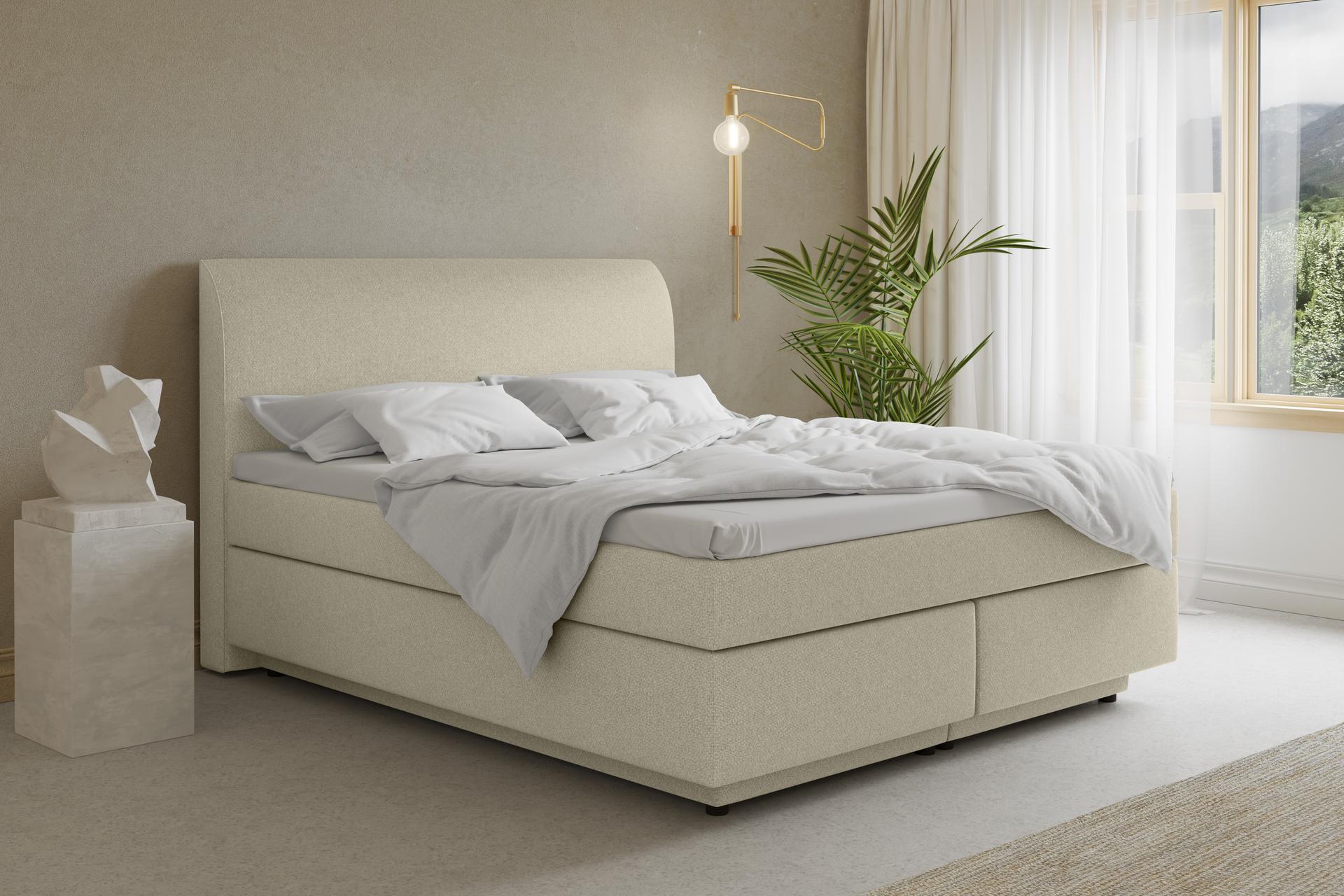 Paul Phillip Boxspringbett Capri Beige 180x200 cm Oberseite H4 - extra fest, ab ca. 110 kg Unterseite H3 - fest, ab ca. 80 kg Paul Phillip Boxspringbett Capri Beige 180x200 cm Oberseite H4 - extra fest, ab ca. 110 kg Unterseite H3 - fest, ab ca. 80 kg