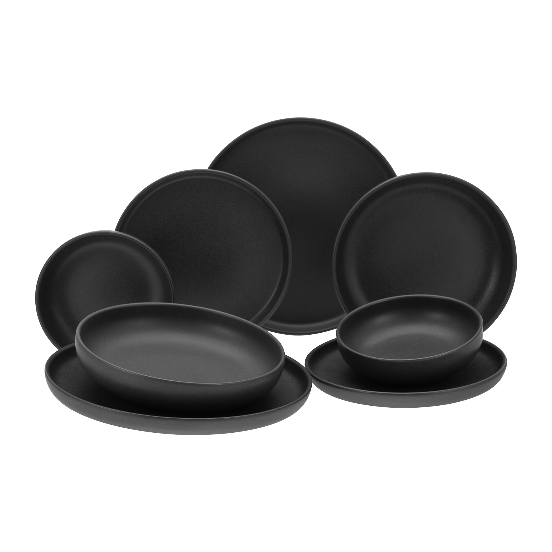 Tafelservice Uno 8-teilig Schwarz Tafelservice Uno 8-teilig Schwarz