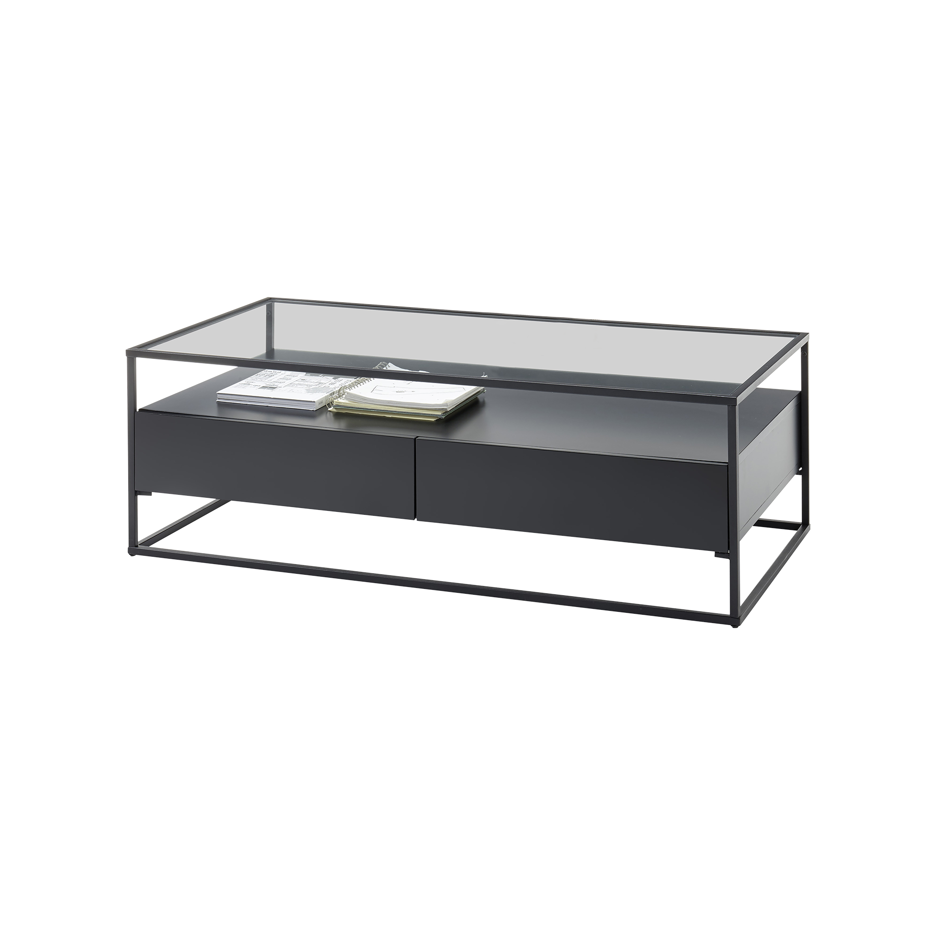 Couchtisch Evi mit Schubladen Schwarz 120*40*60 Couchtisch Evi mit Schubladen Schwarz 120*40*60