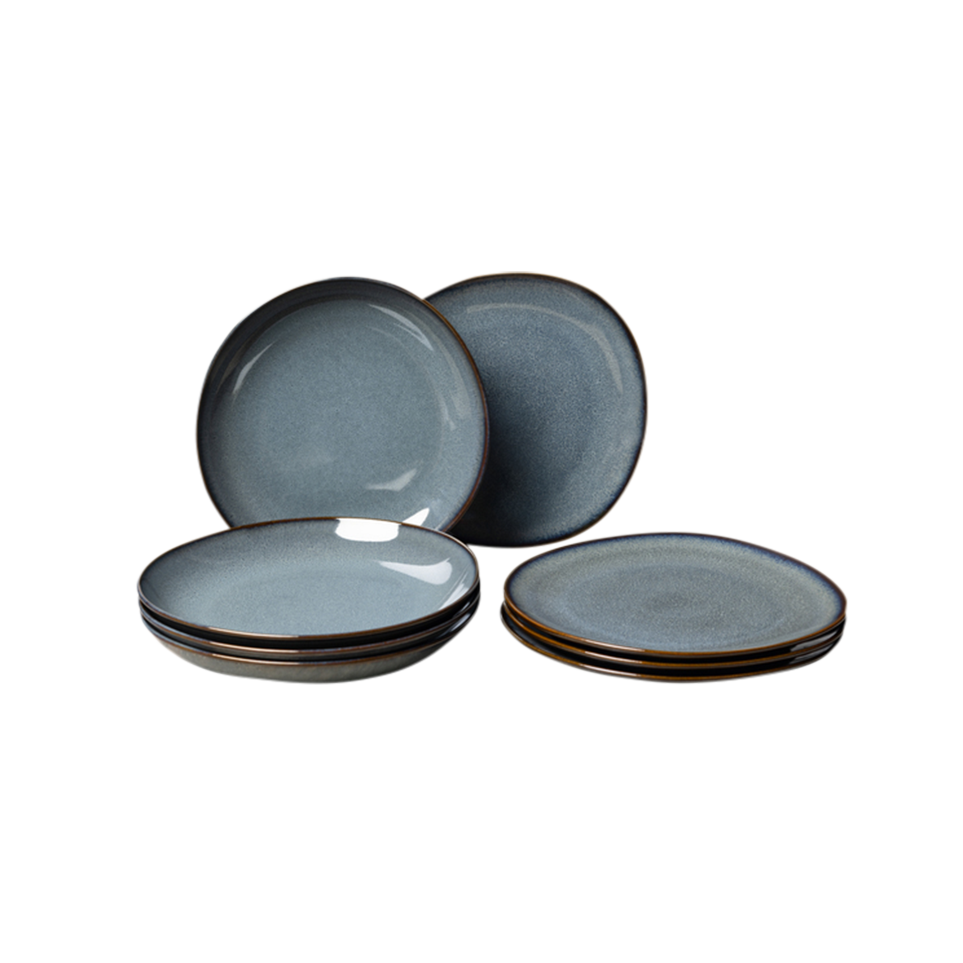 Geschirr-Set Lave Gris 8-teilig Grau Geschirr-Set Lave Gris 8-teilig Grau