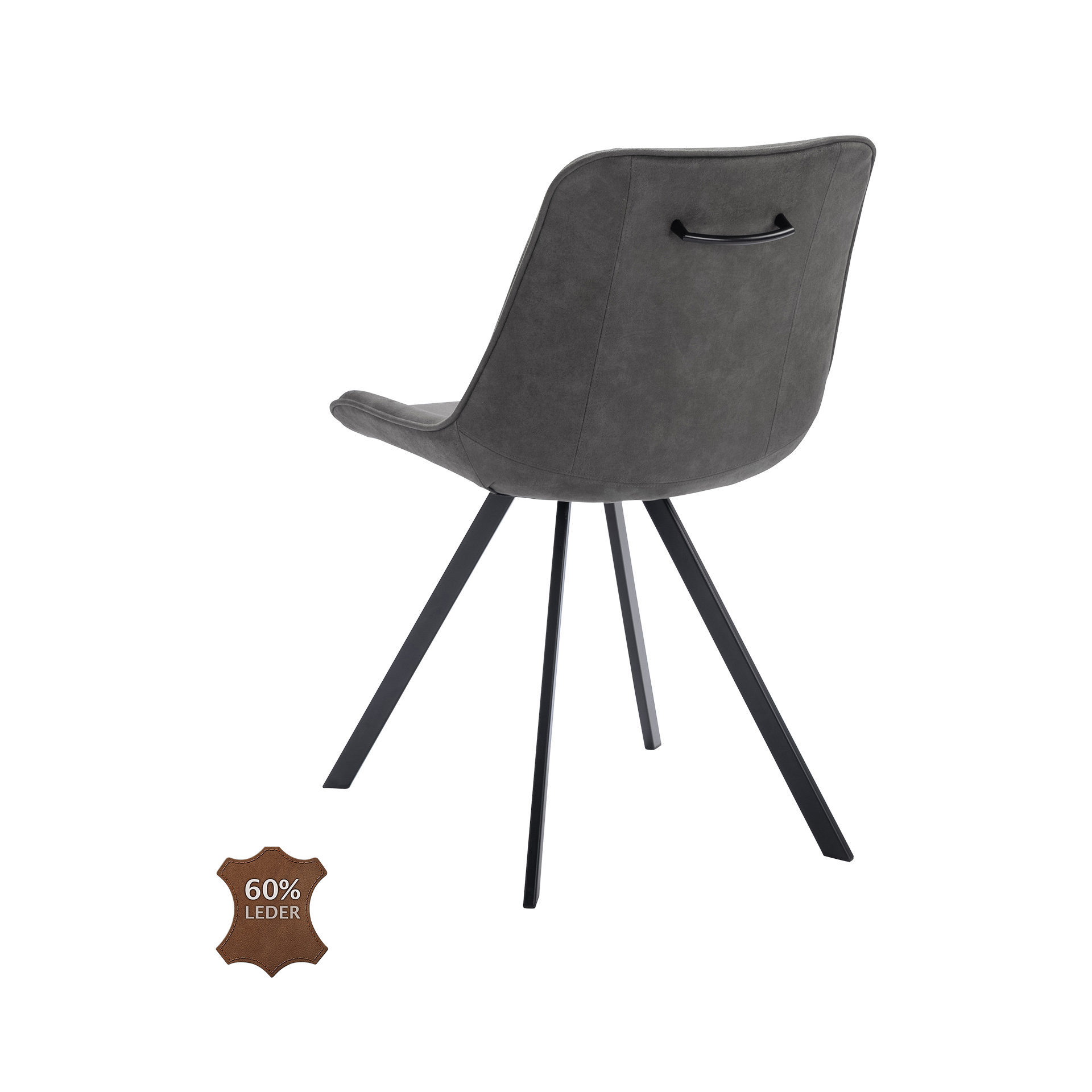 Natura Stuhl Wesley Bezug Stoff Bull Graphite Gestell Metall Schwarz pulverbeschichtet Natura Stuhl Wesley Bezug Stoff Bull Graphite Gestell Metall Schwarz pulverbeschichtet