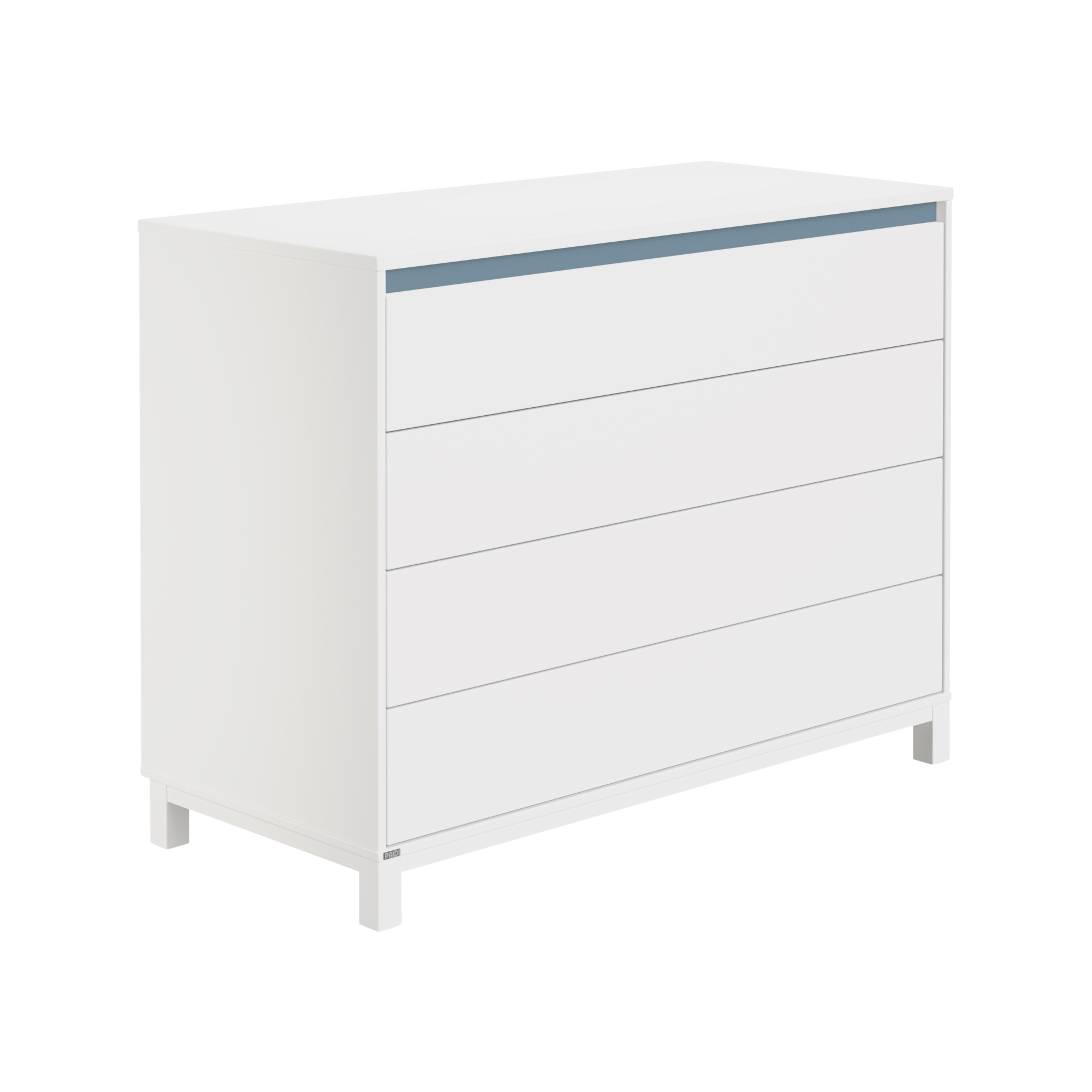 Paidi Kommode Olli Korpus Kreideweiß Akzent Mattblau Paidi Kommode Olli Korpus Kreideweiß Akzent Mattblau