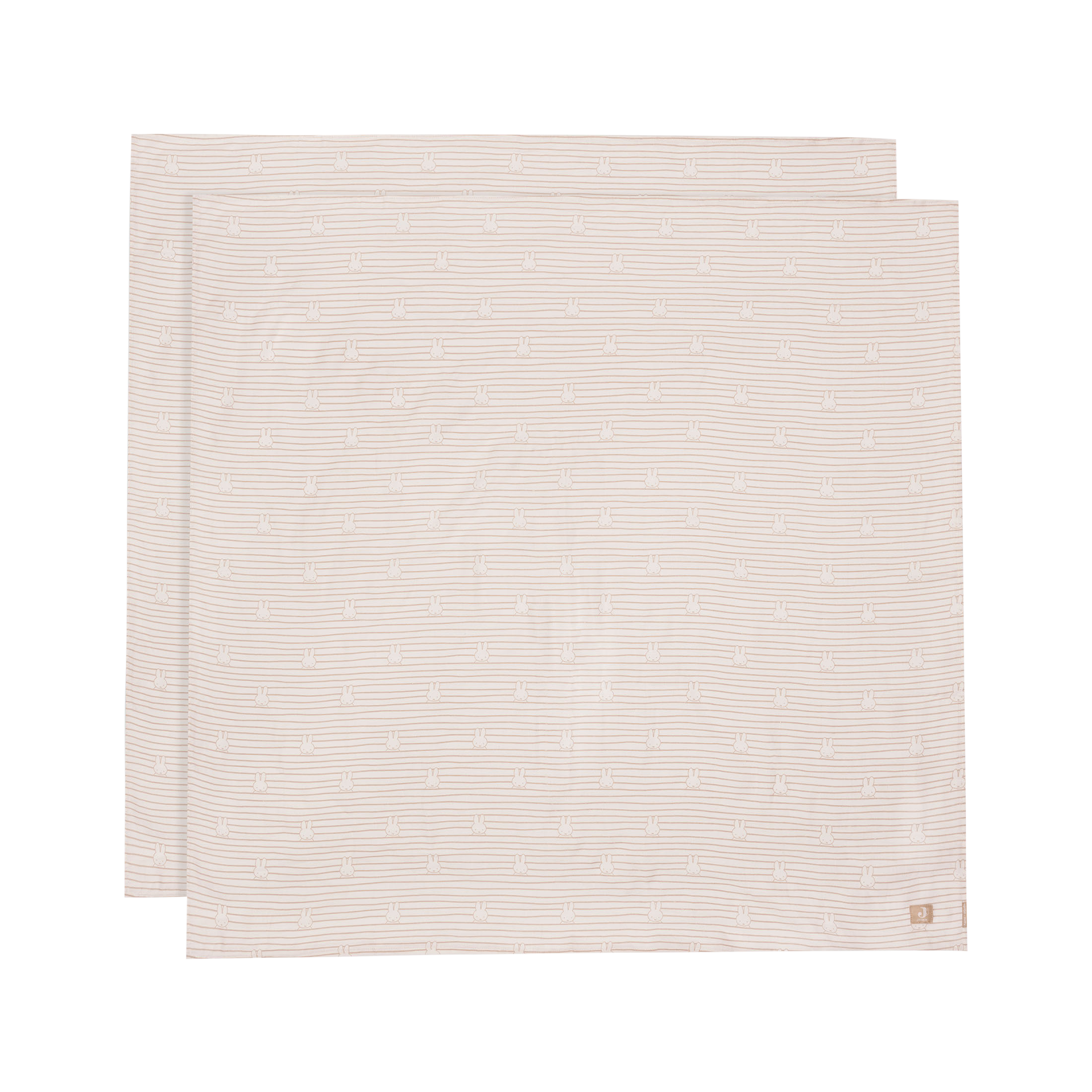 Mull-Windel Hydrophil Miffy Stripe 2-teilig Braun