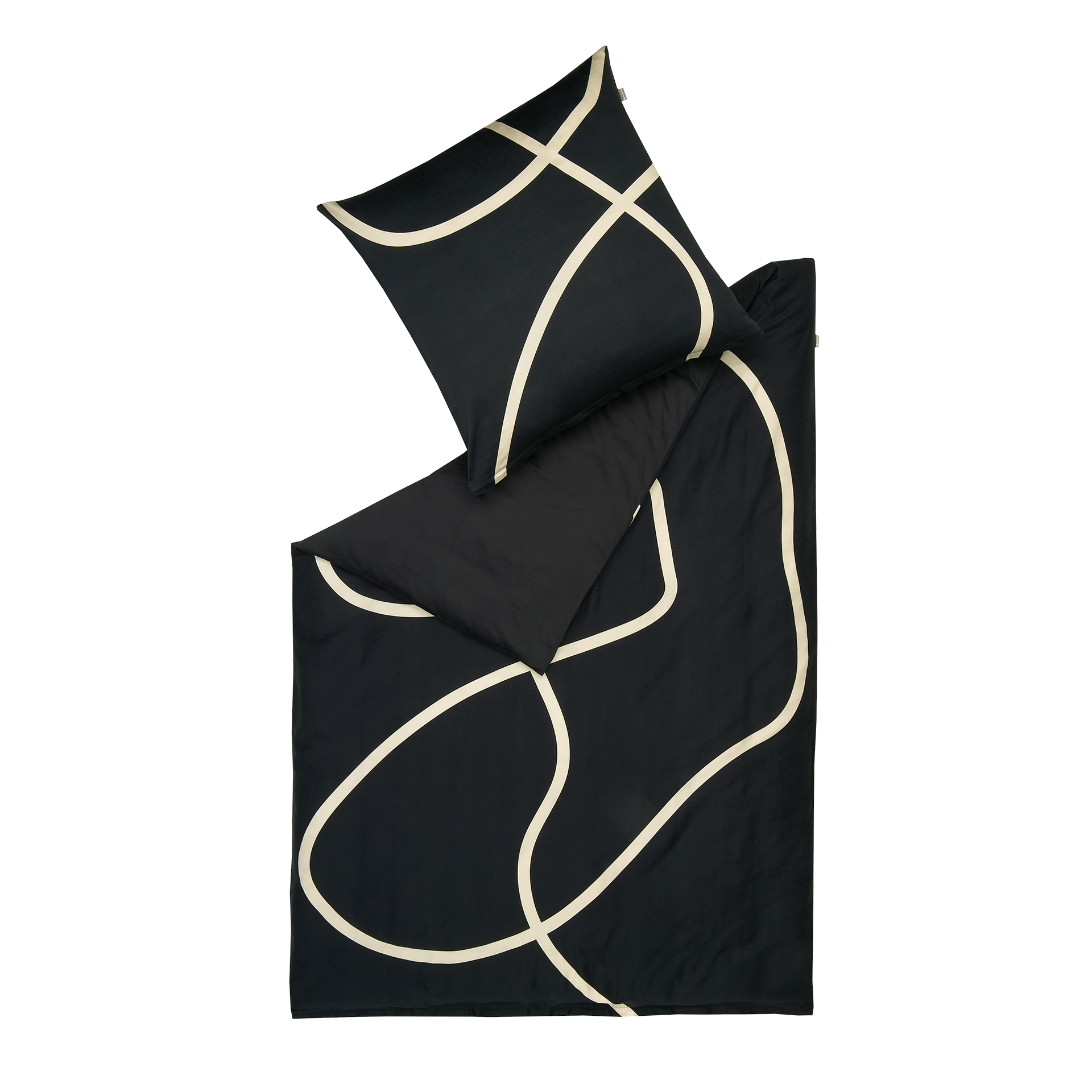 Musterring Satin Bettwäsche JustB! Artsy Schwarz, Greige