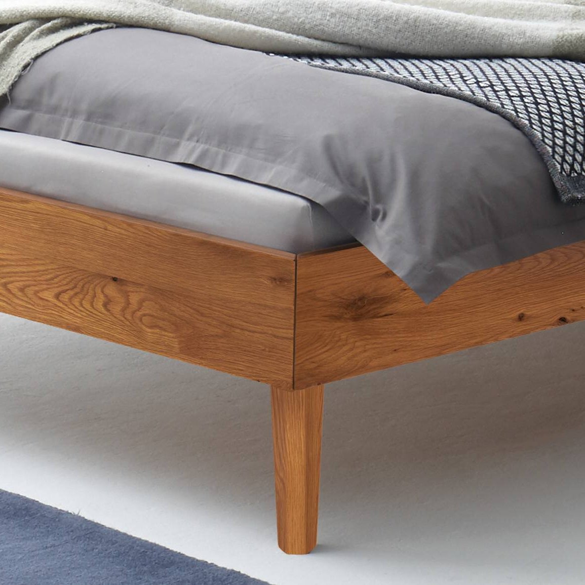 HASENA Bett Caprile Kopfteil Kul Smoke Gestell Wildeiche 100x200 cm HASENA Bett Caprile Kopfteil Kul Smoke Gestell Wildeiche 100x200 cm
