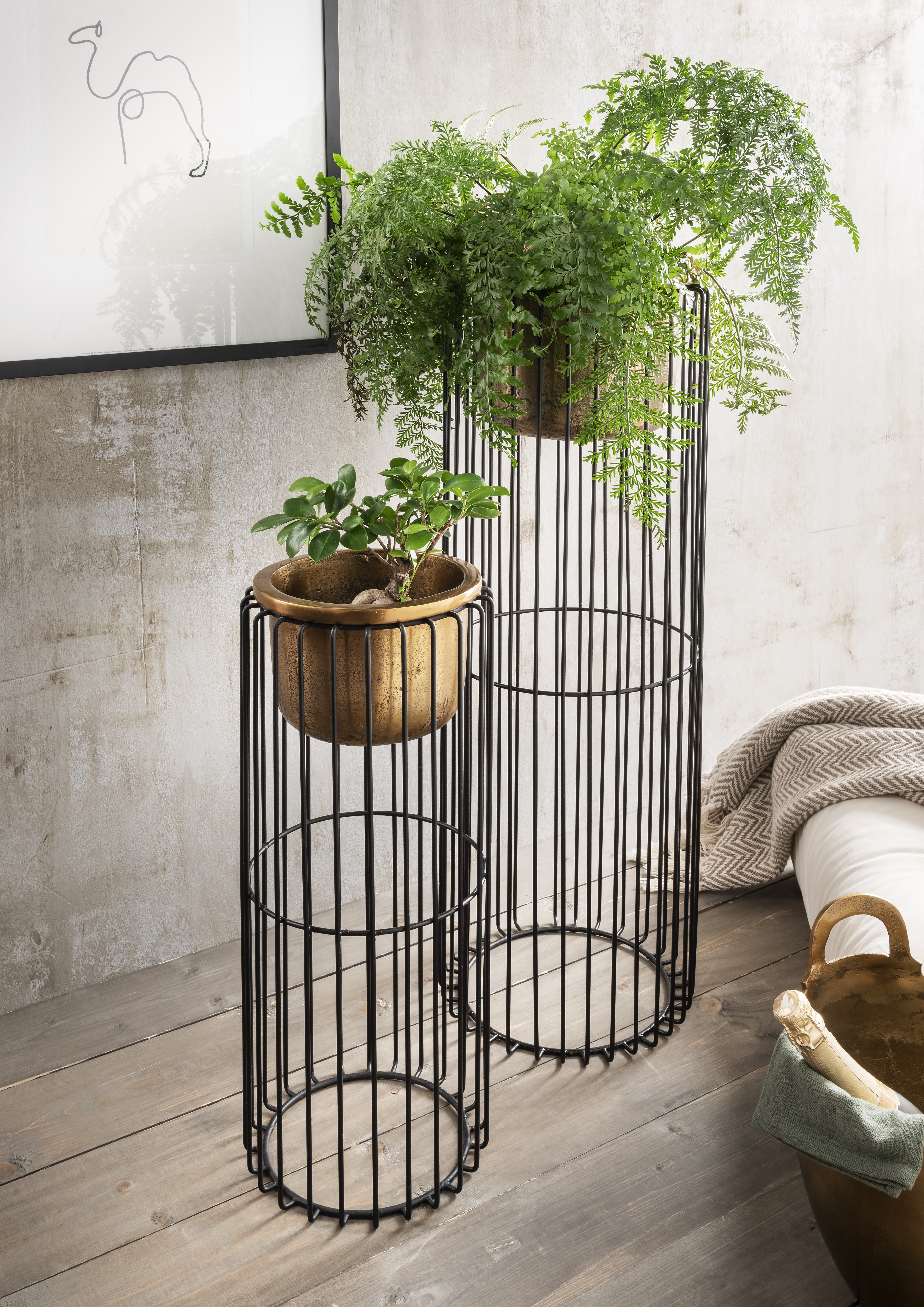 Beistelltisch Titus2 Gold 25*25*61 Beistelltisch Titus2 Gold 25*25*61