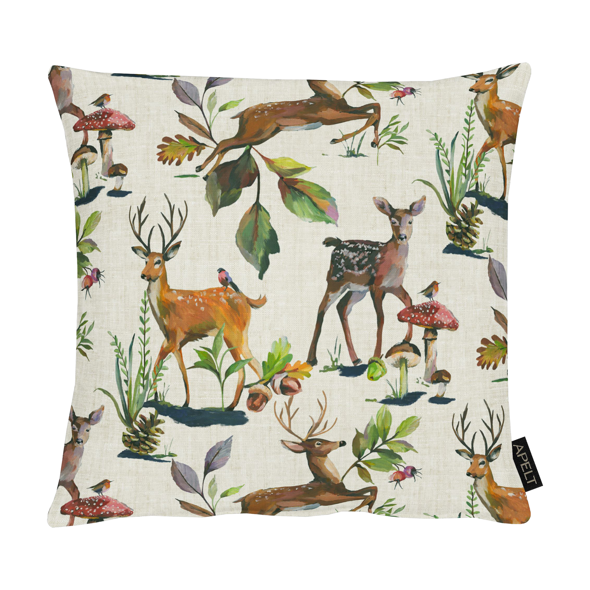 Kissen Waldtiere Beige 39x39cm