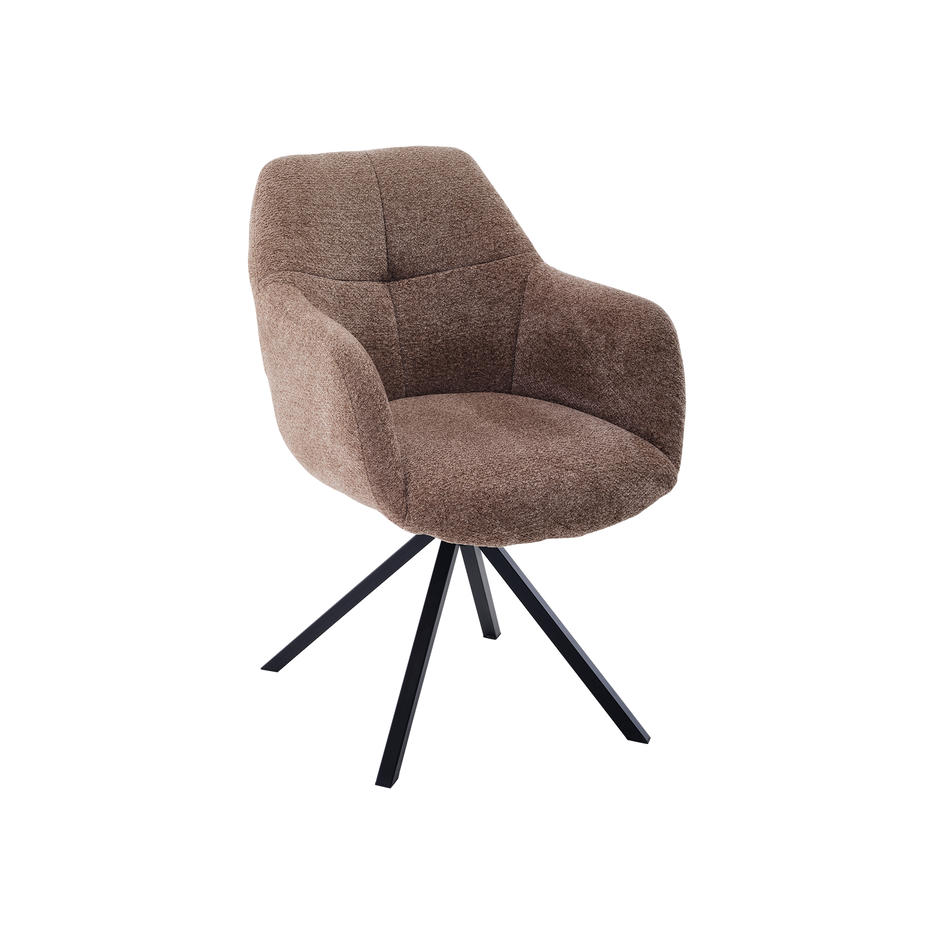 Armlehnstuhl Gorizia Bezug Braun