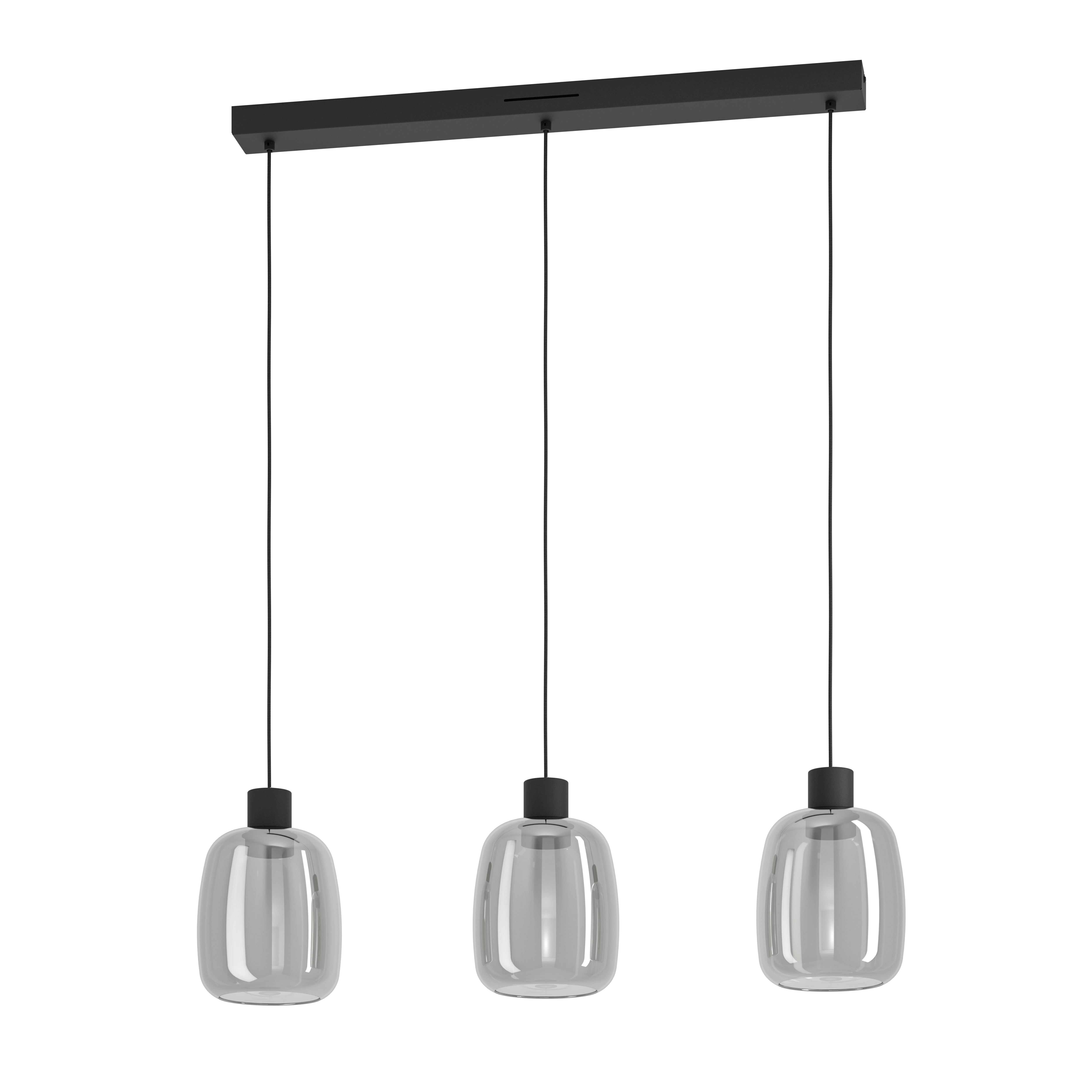 Pendelleuchte MOLOCHIO-Z Schwarz transparent Grau