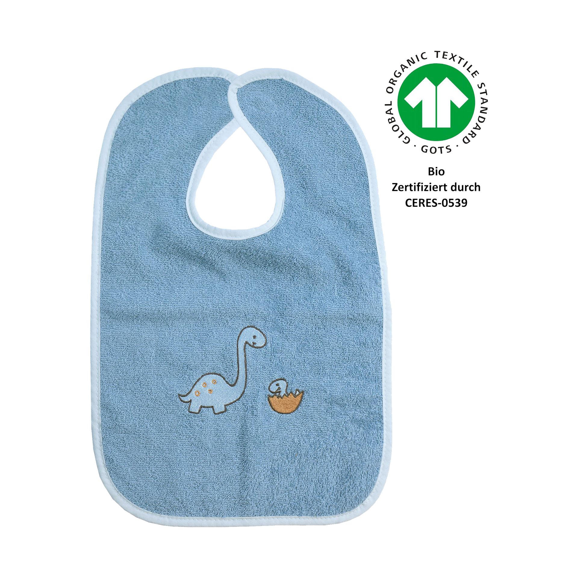 Lätzchen Dinofamilie blau blau Lätzchen Dinofamilie blau blau