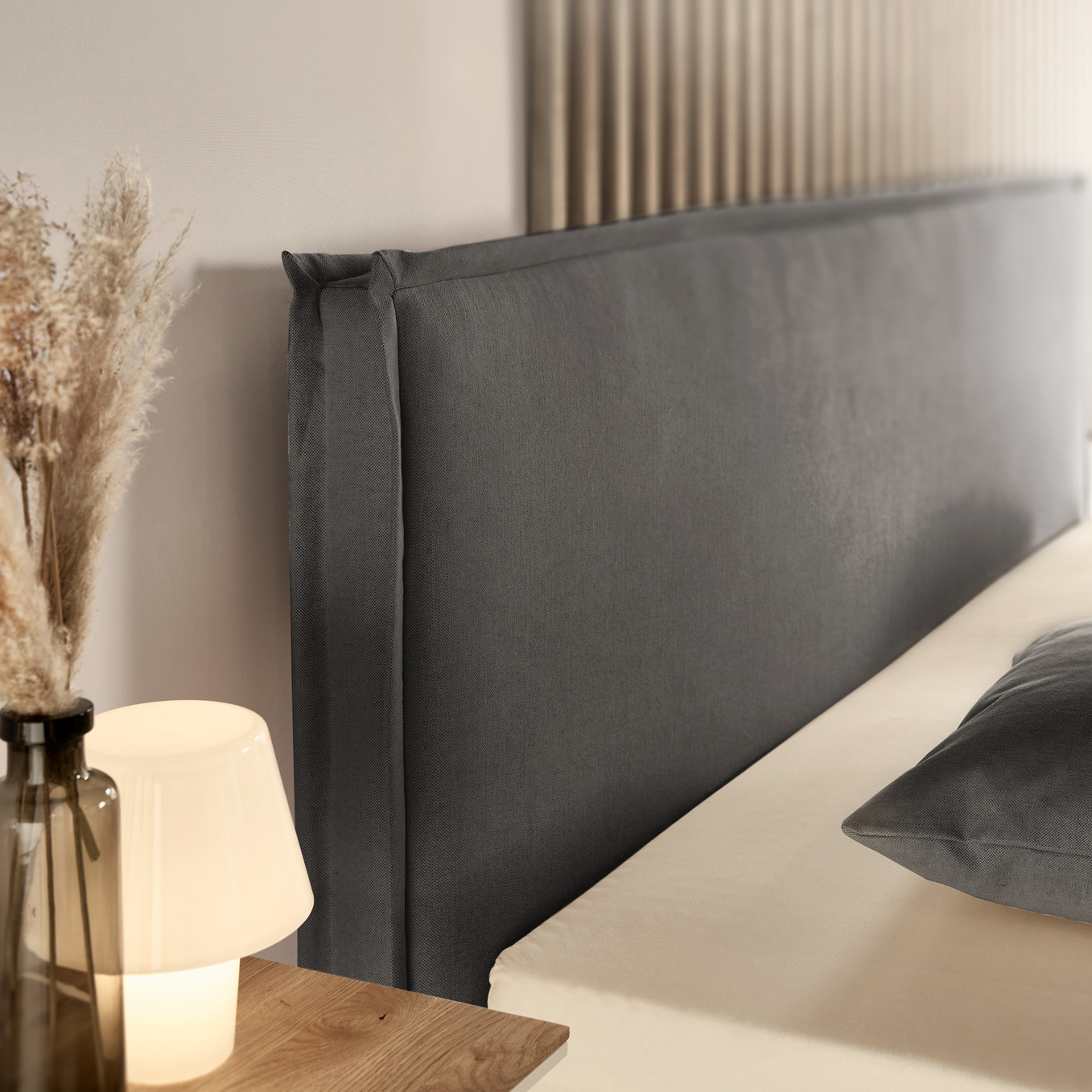 Musterring Polsterbett Elos II Bezug JAB 8521 Grau 200x200 cm Musterring Polsterbett Elos II Bezug JAB 8521 Grau 200x200 cm